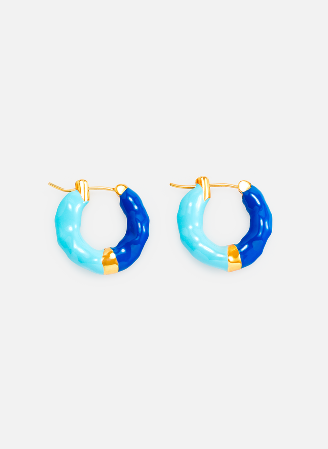 Wave earrings in gold-plated brass JOANNA LAURA CONSTANTINE