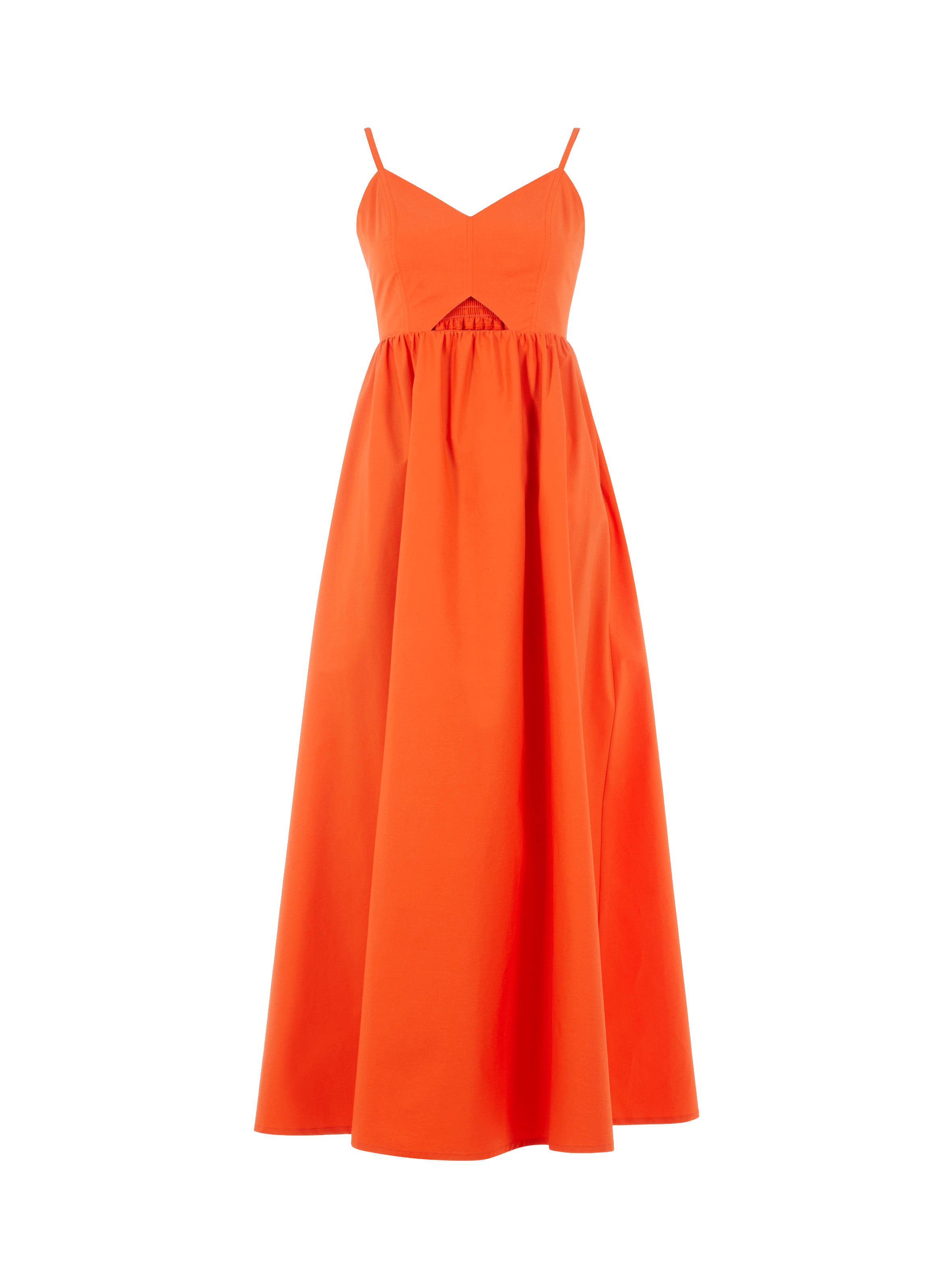Robe longue en coton Orange