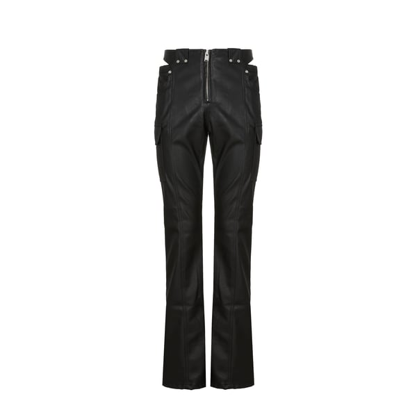 Pantalon ajouré effet cuir