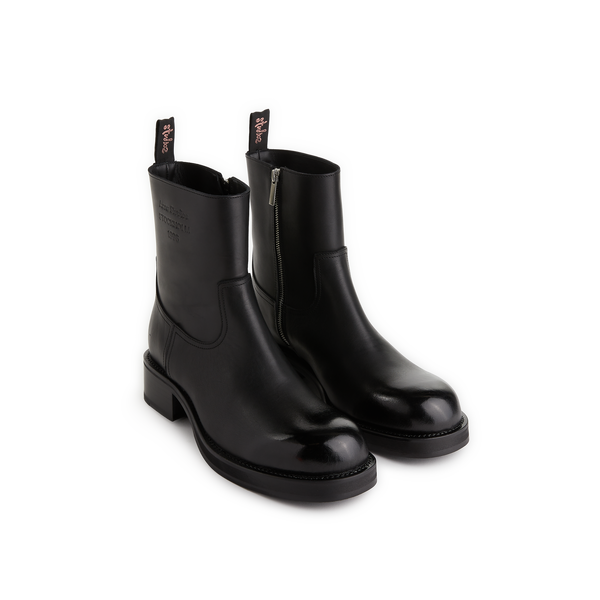 Acne Studios Leather Ankle Boots In Black