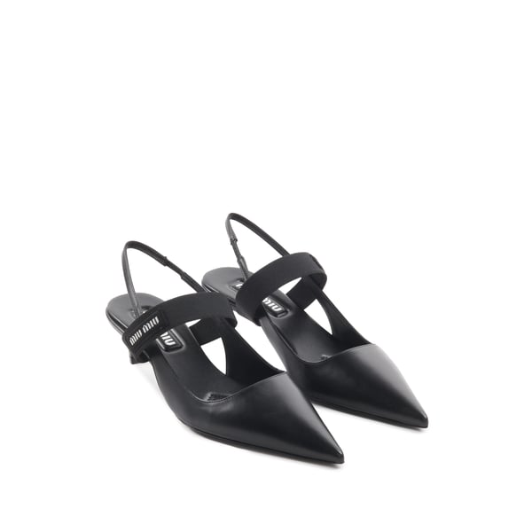 Slingback en cuir