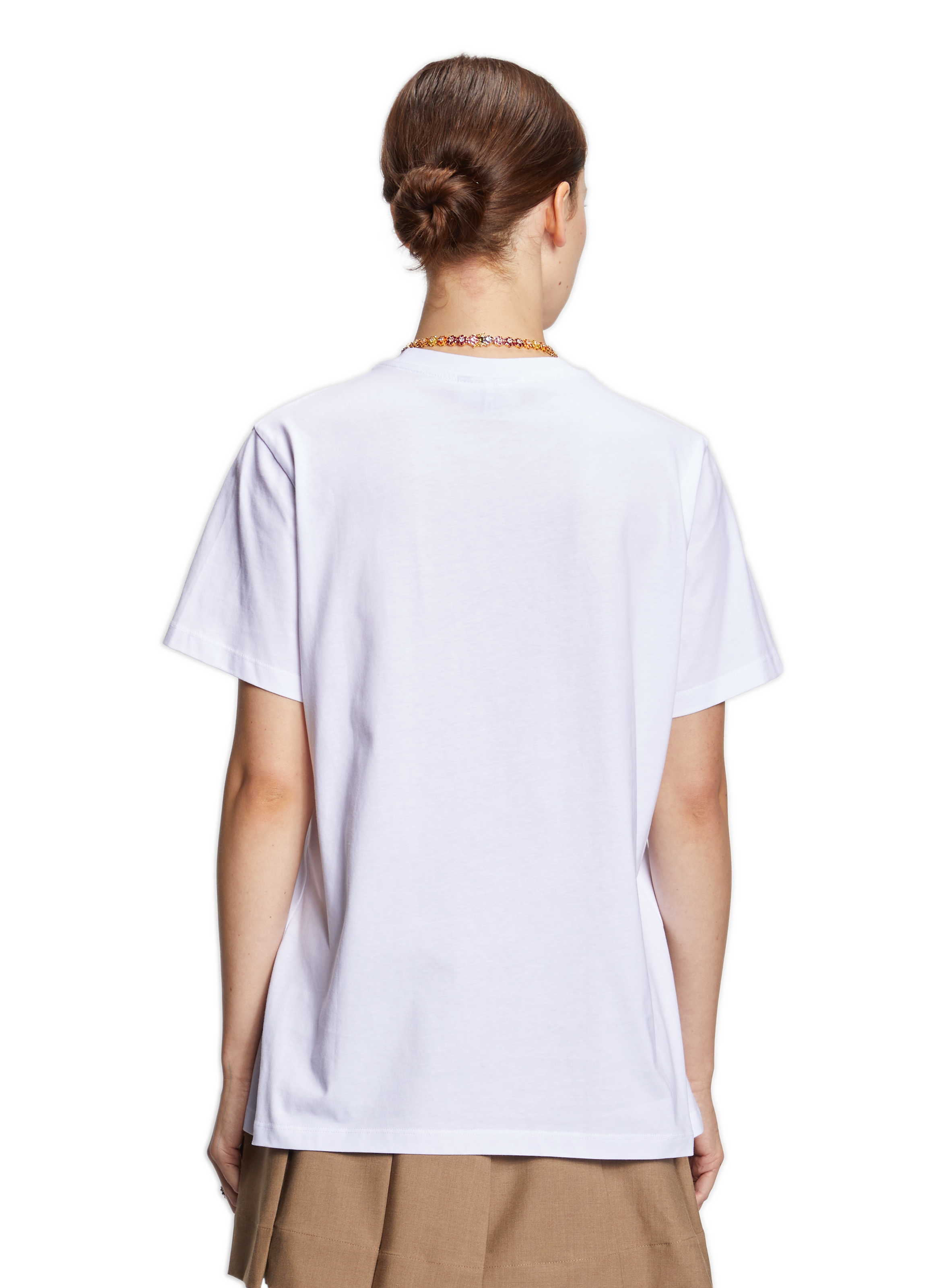 T-shirt en coton GANNI Blanc