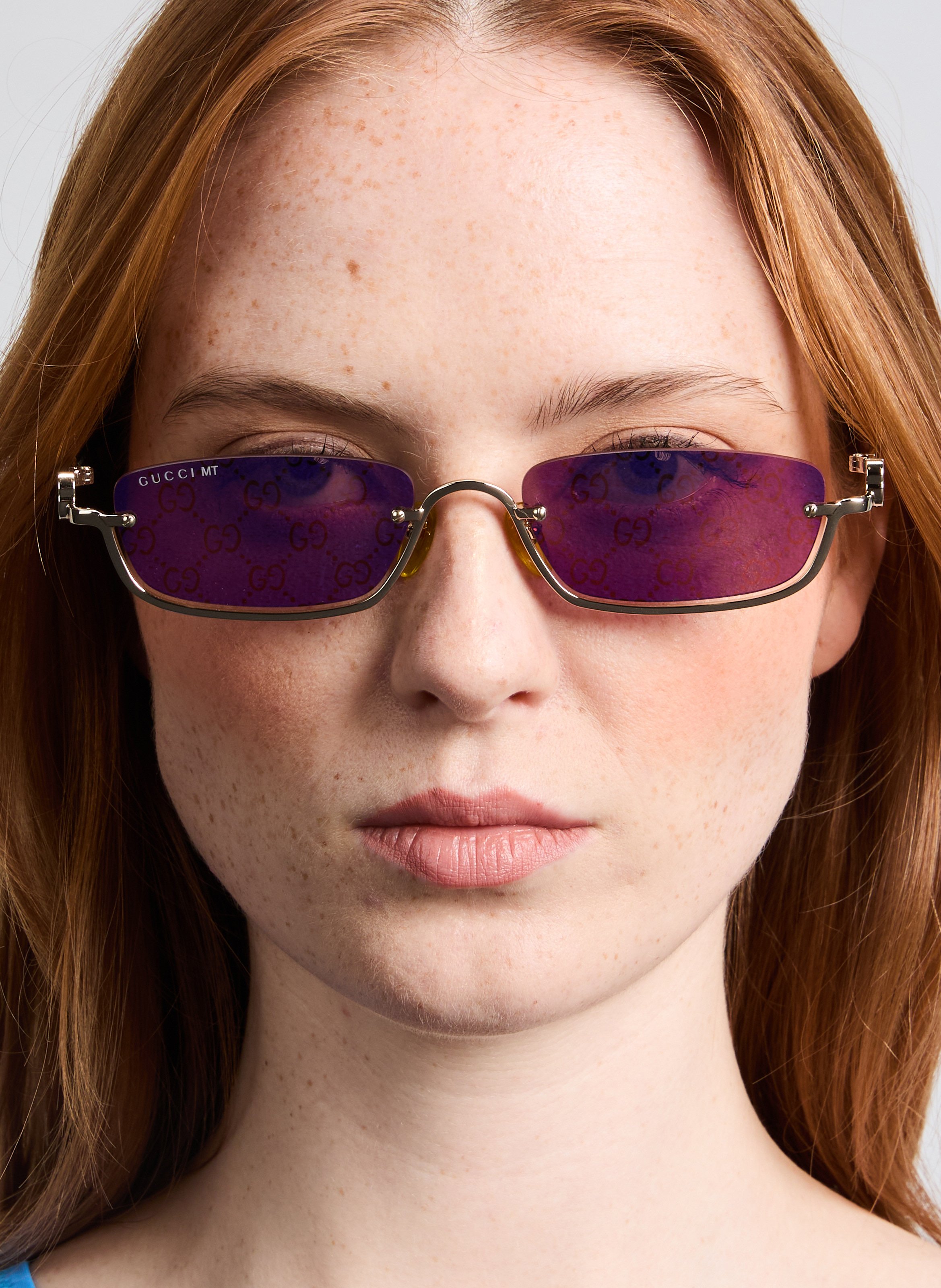Lunettes de soleil rectangulaire GUCCI Violet