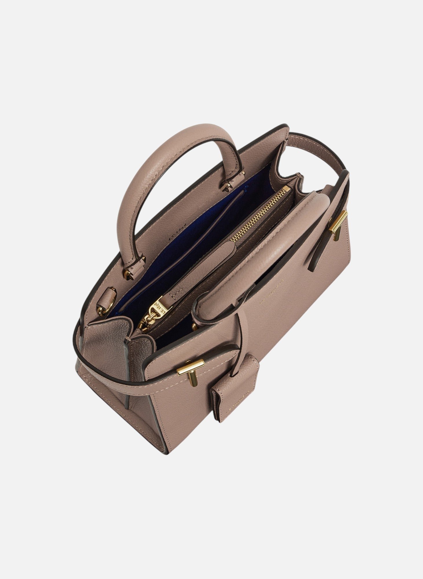 Petit sac à main emilie en cuir grainé LE TANNEUR Gris