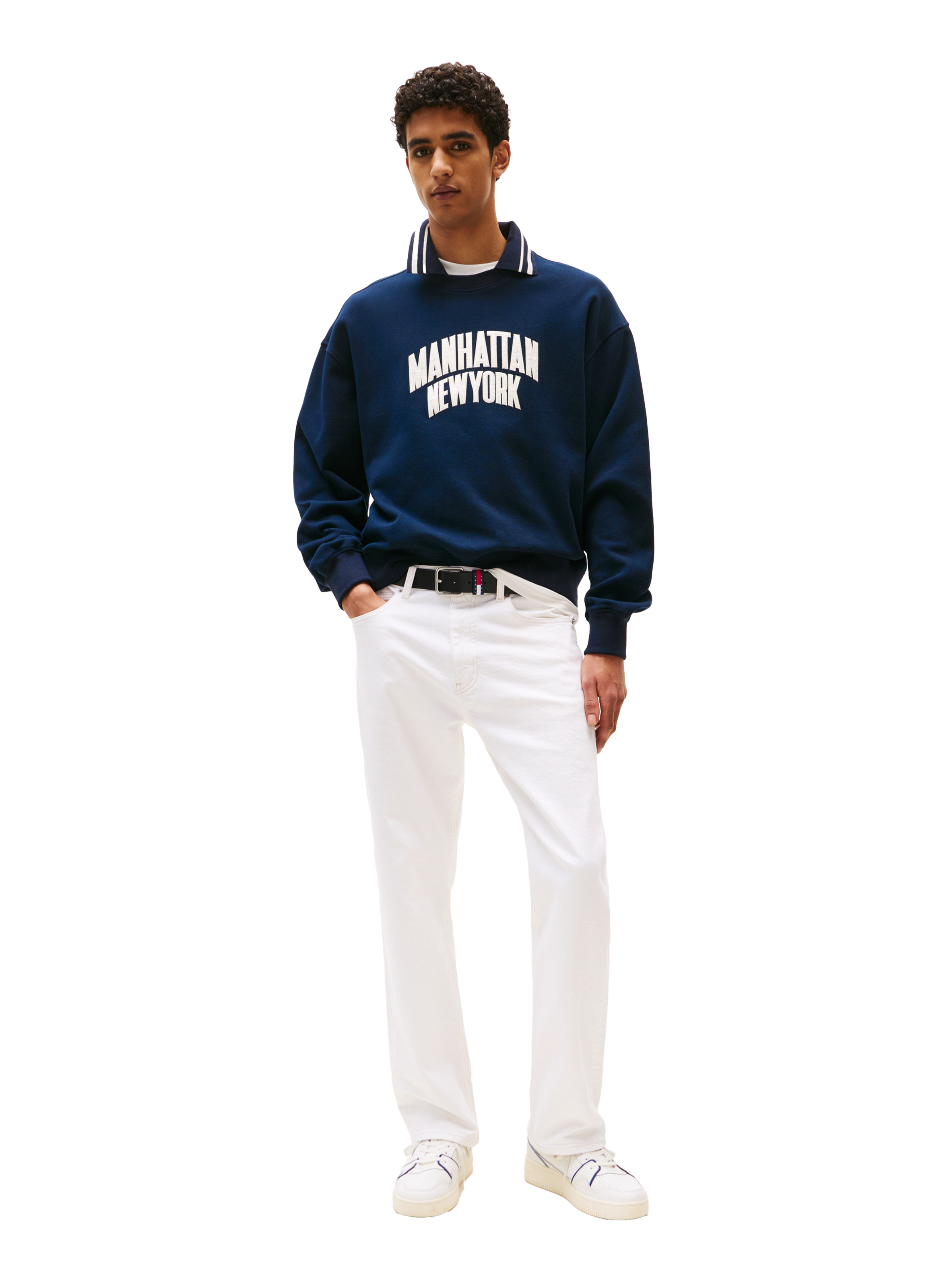 Straight cotton trousers TOMMY HILFIGER Beige