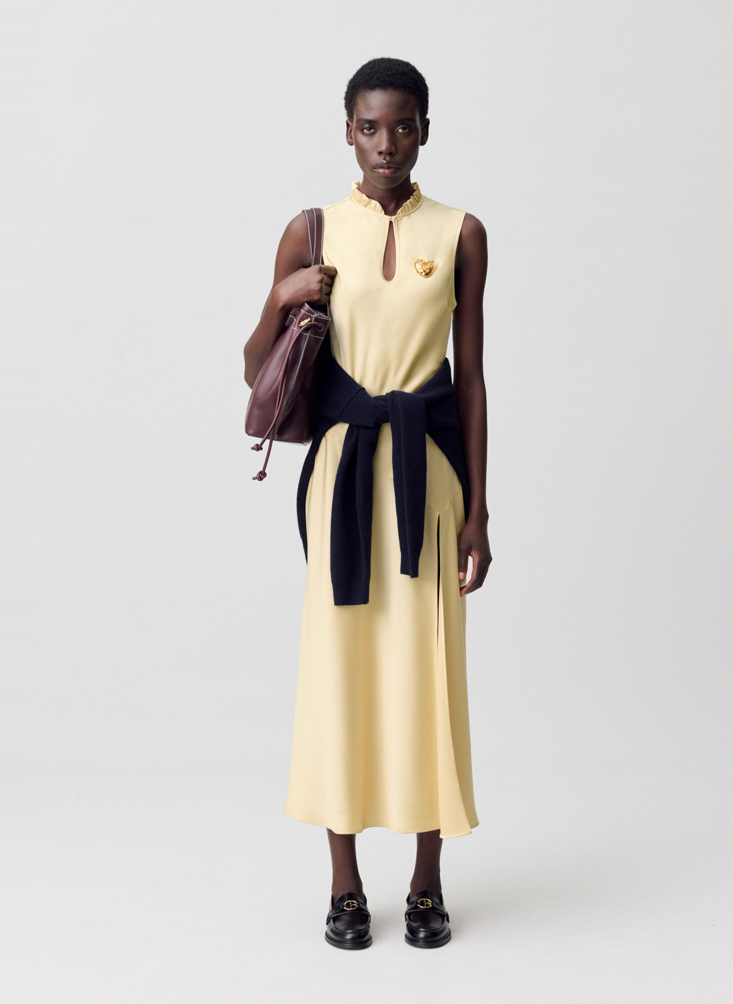 Robe longue ajustée CLAUDIE PIERLOT Jaune