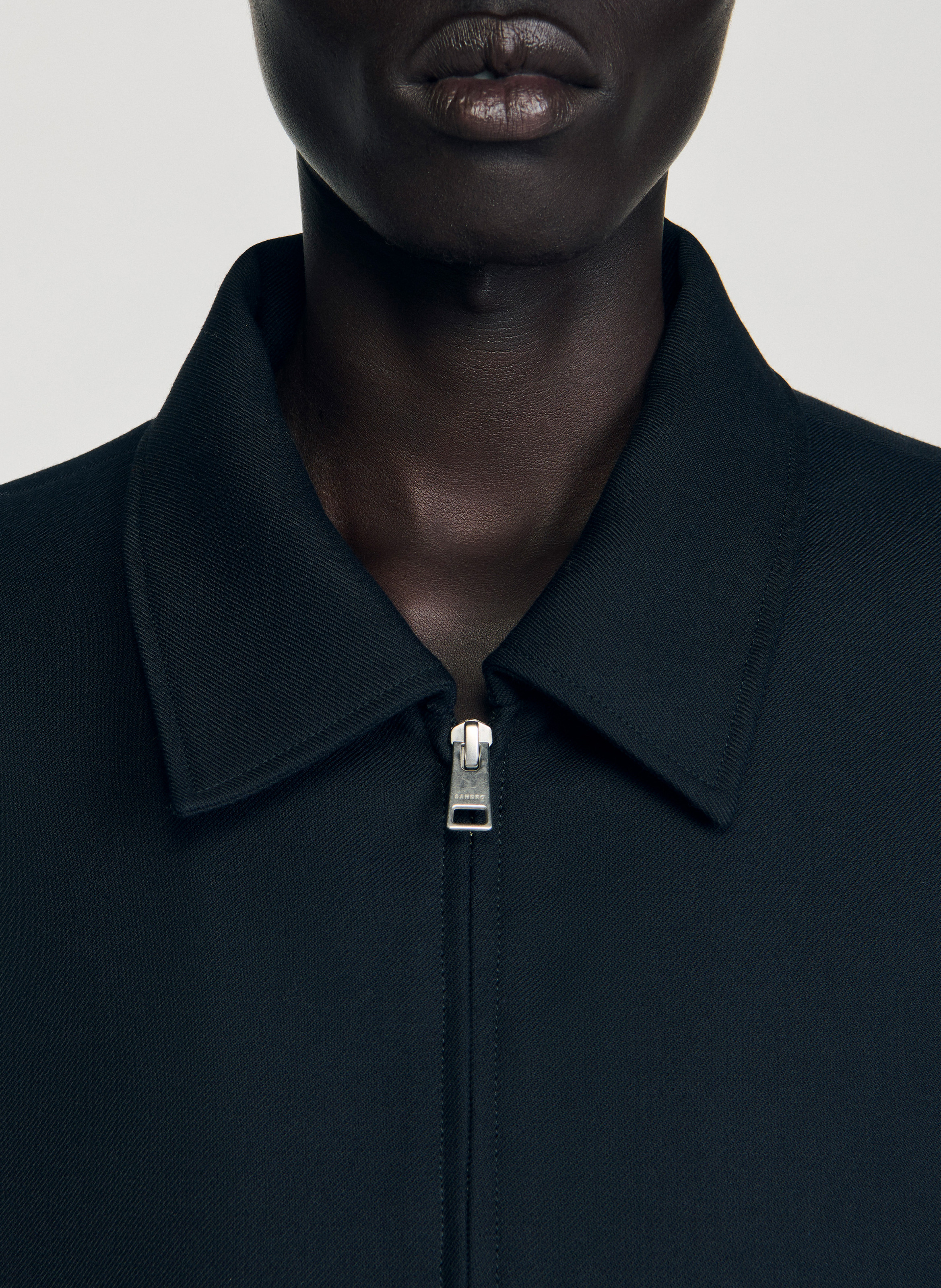 Veste droite col classique Bleu