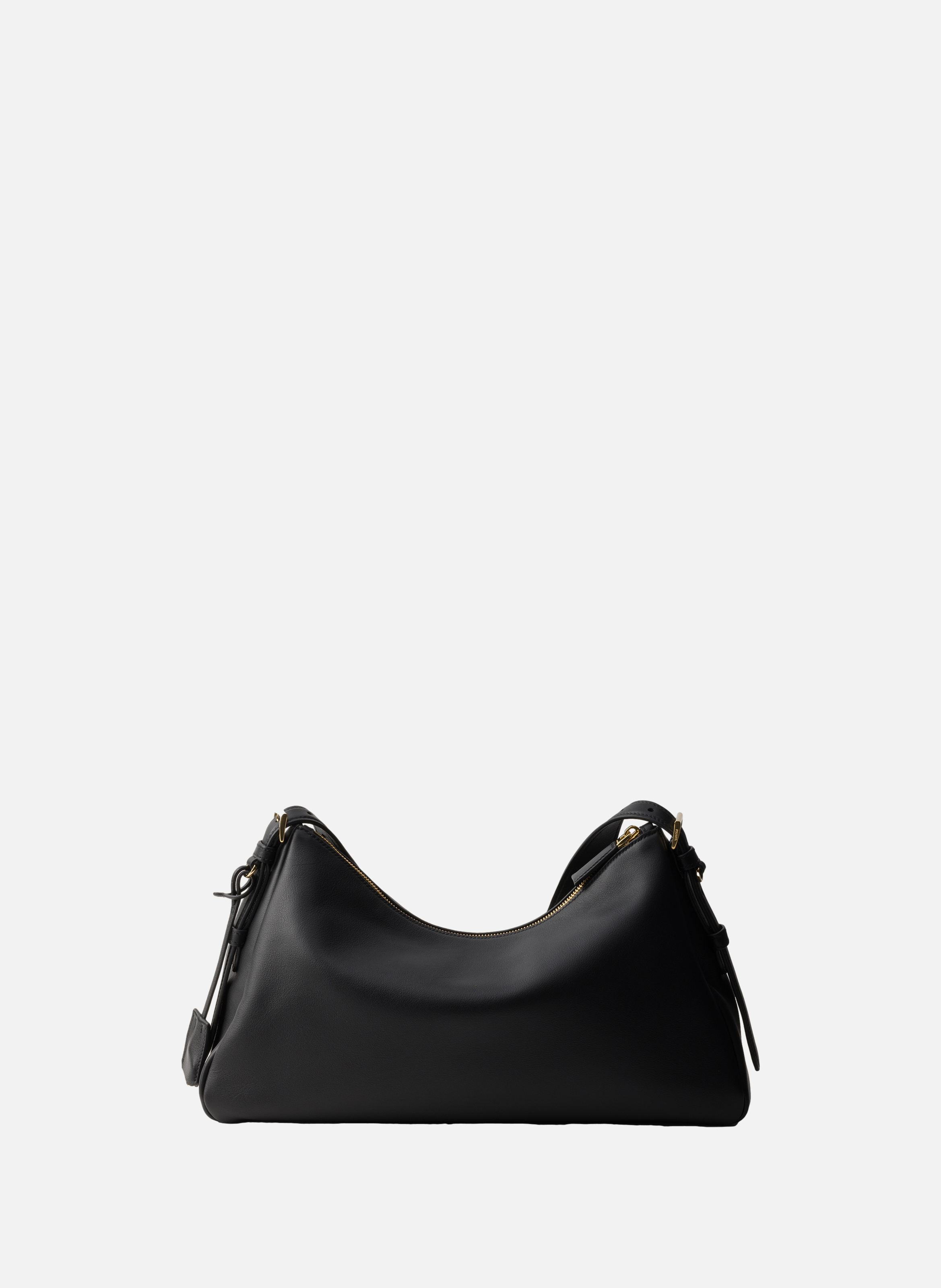 Grand sac porté épaule en cuir prada aimée PRADA Noir