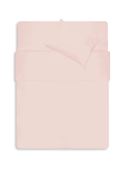 Housse de couette en satin de coton RoseAU PRINTEMPS PARIS Housse de couette en satin de coton RoseAU PRINTEMPS PARIS