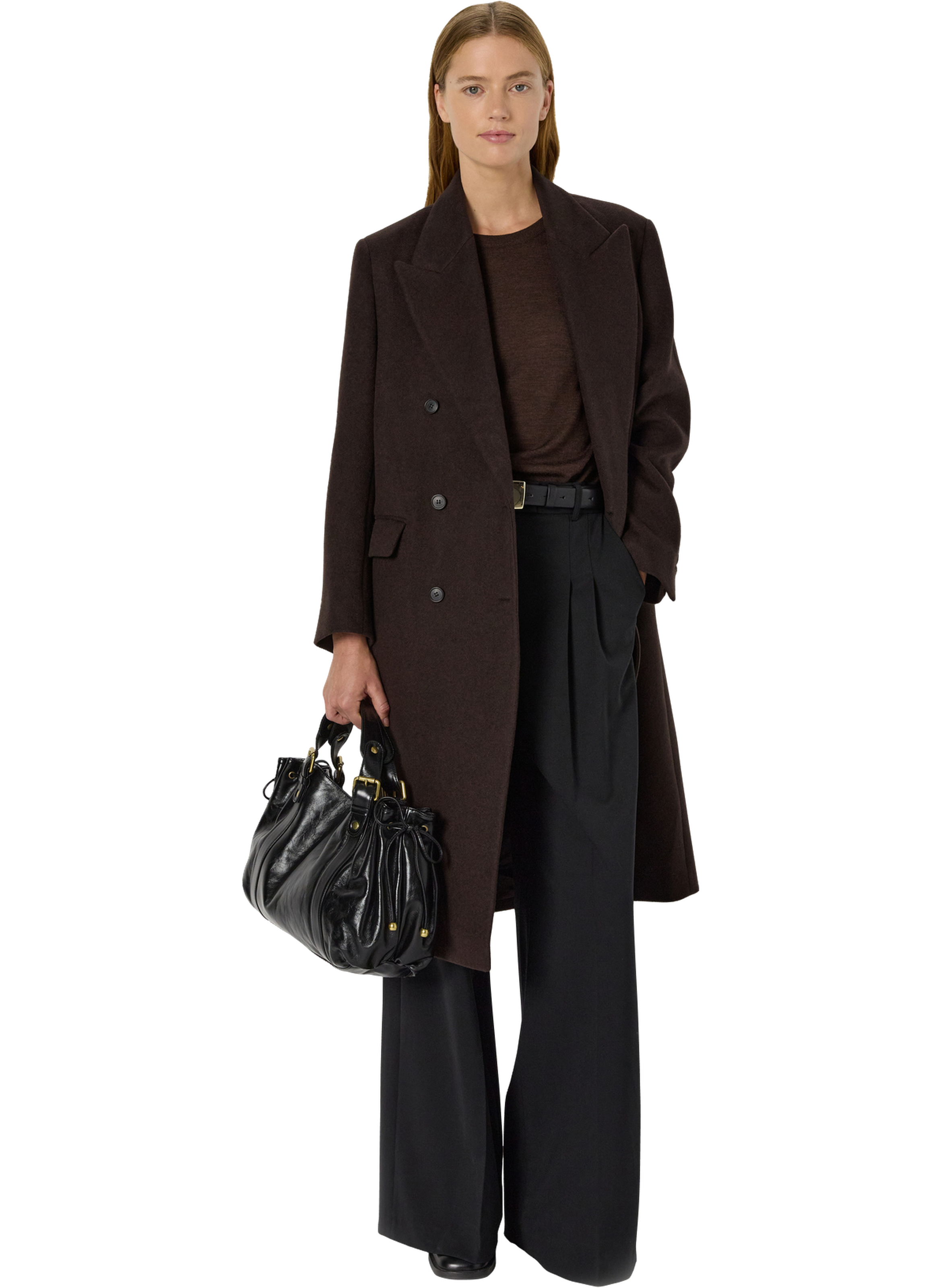 Manteau mi-long croisé - moira GERARD DAREL Marron