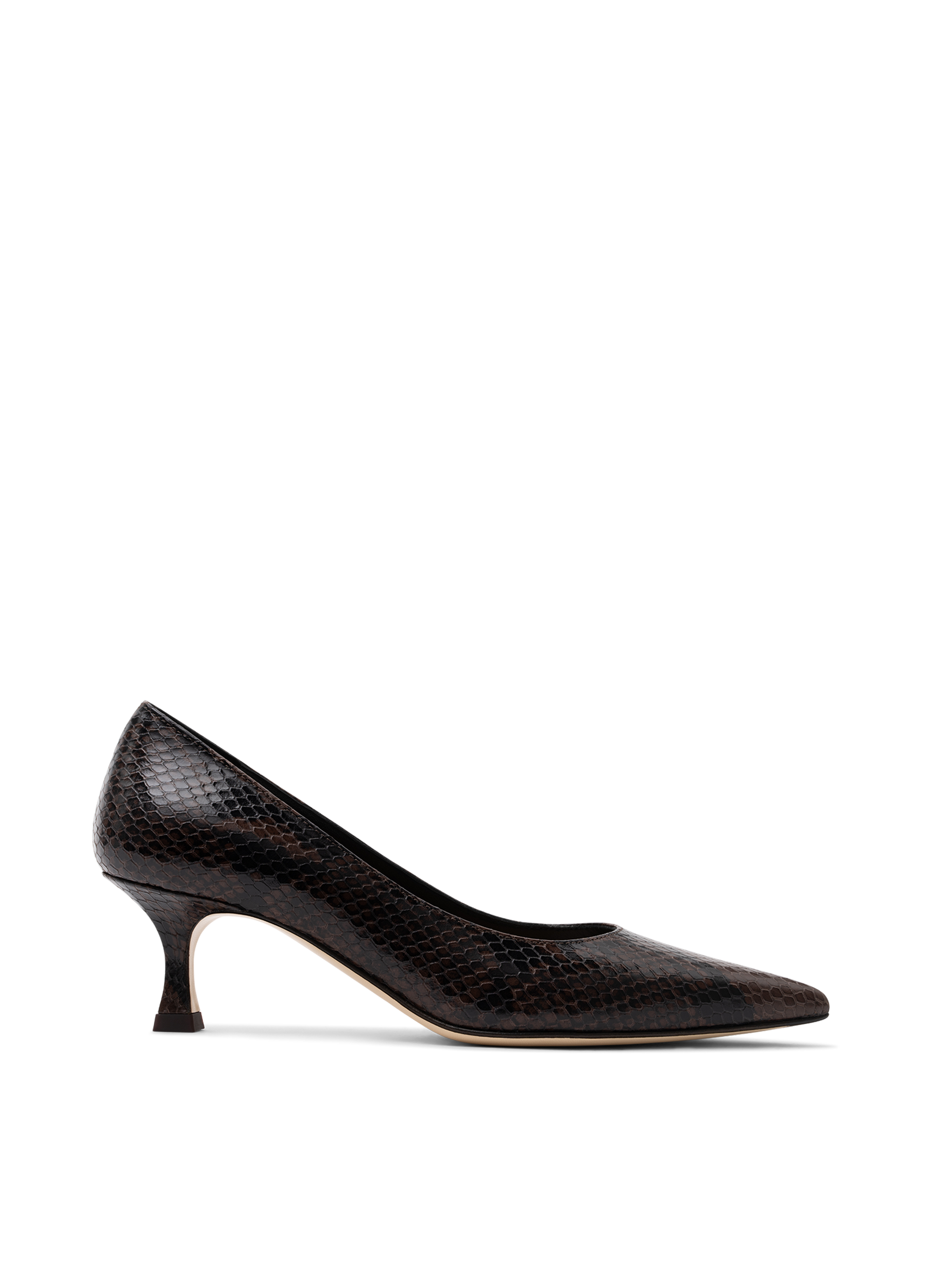 Escarpins rosa en python PARALLELE Marron