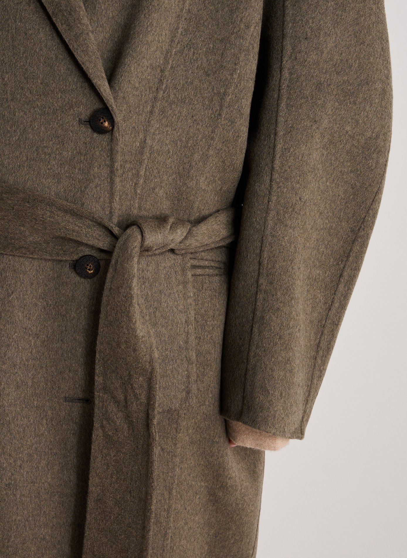 Long tailored collar coat in blended cotton JACQUEMUS Grey