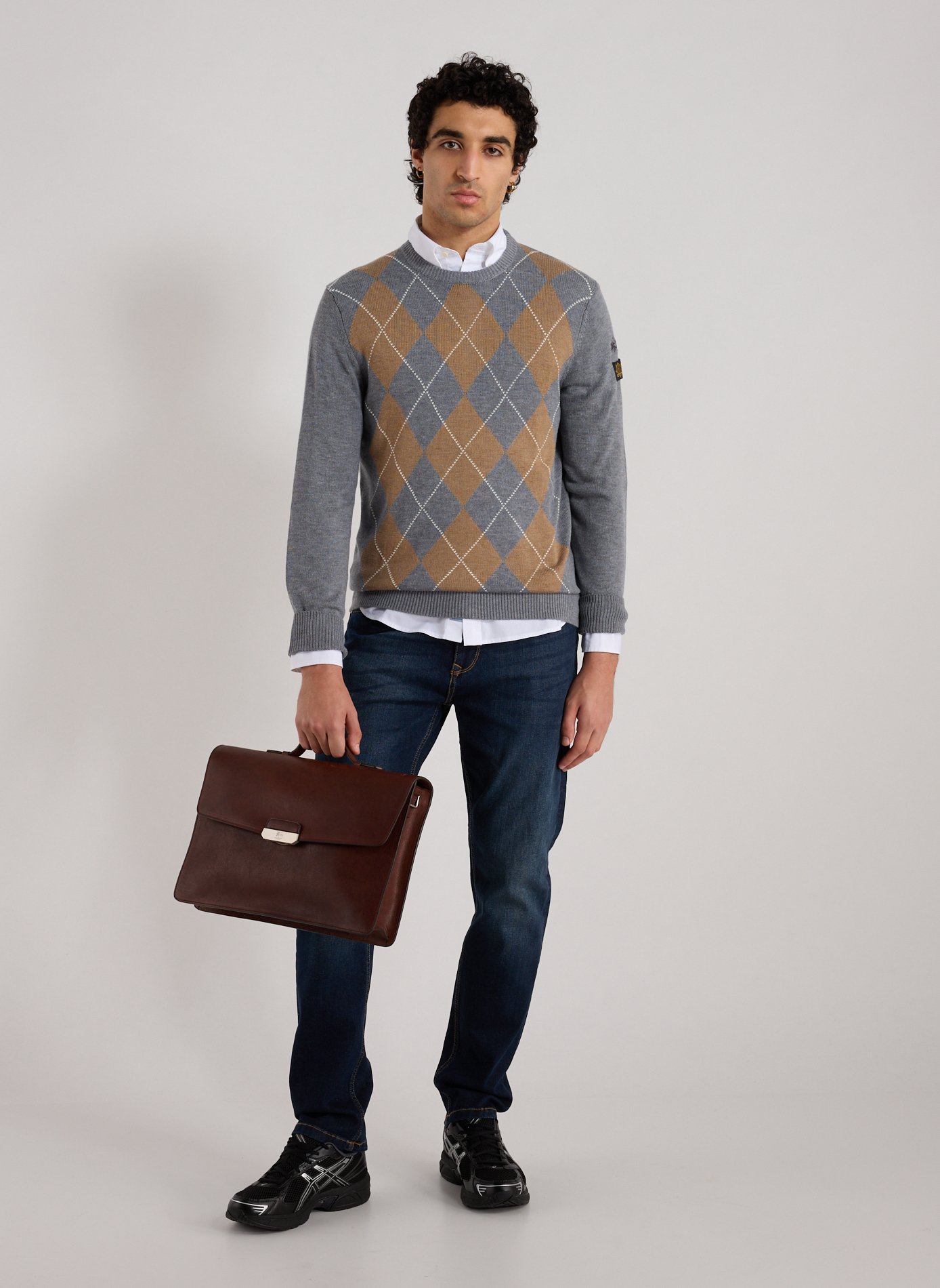 Porte-document en cuir IL BISONTE Marron