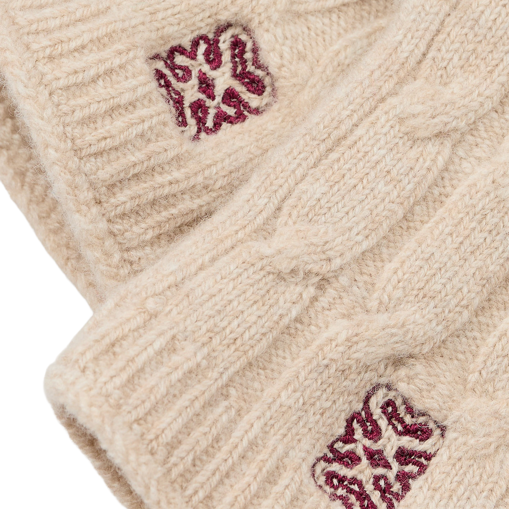 Gants en laine et cachemire SANDRO Beige