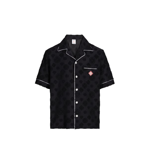 Chemise jacquard droite monogrammé Chemise jacquard droite monogrammé