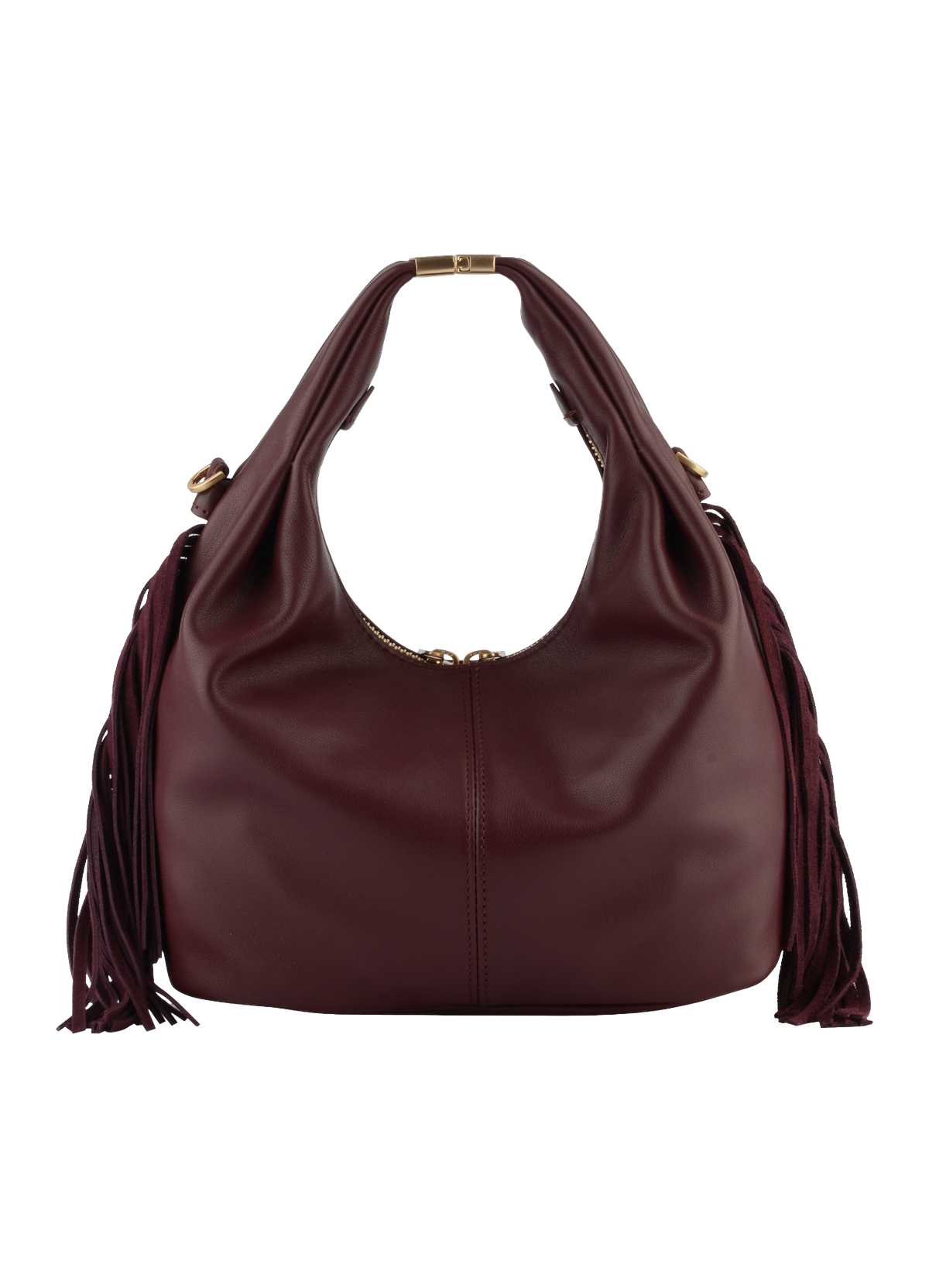 Arche à franges | sac porté main pm POURCHET Rouge