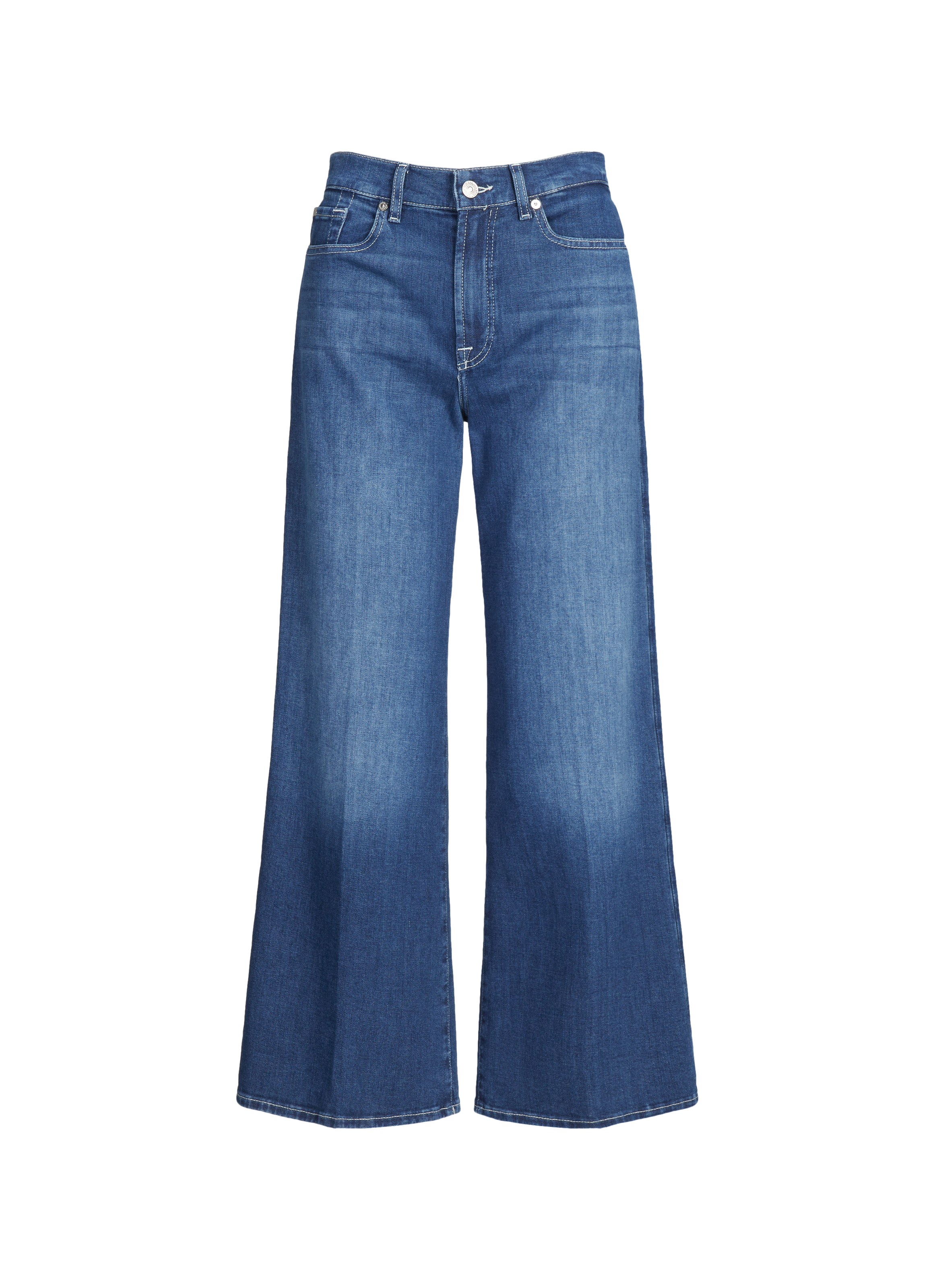 Wide-leg Lotta Ankle jeans in blended cotton 7 FOR ALL MANKIND Blue