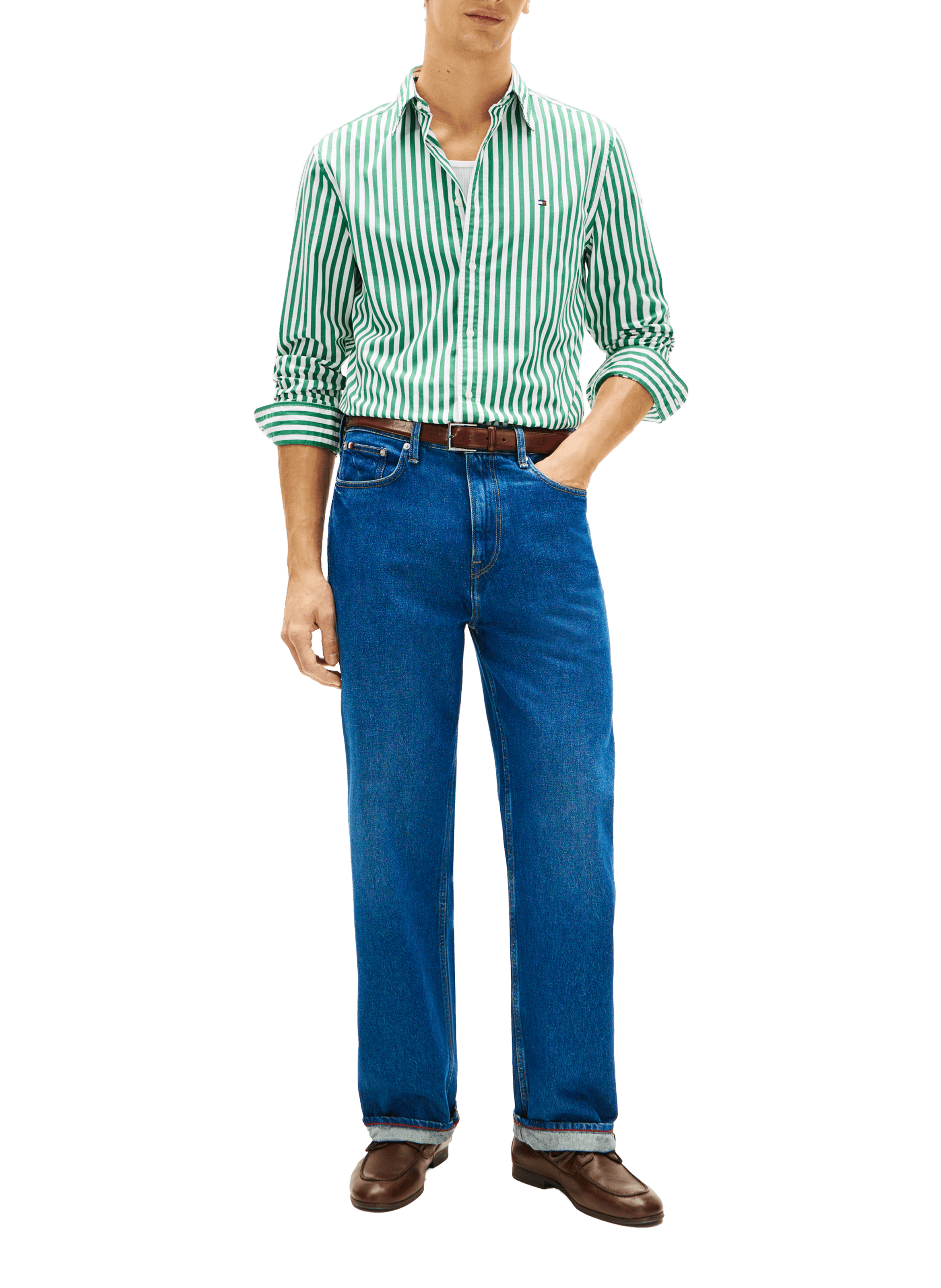 Linen shirt TOMMY HILFIGER Green