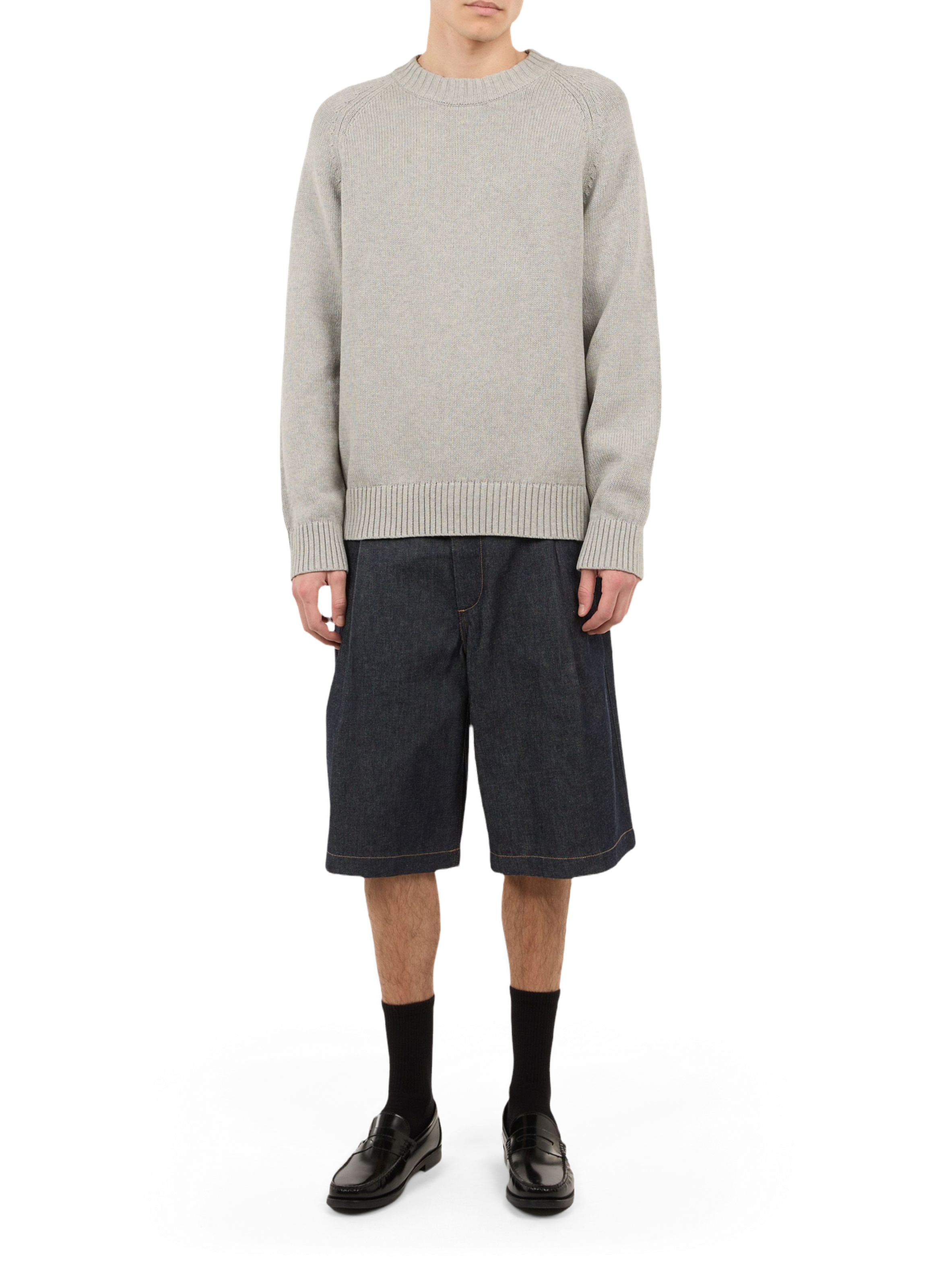 Pull Pann en maille en coton SAISON 1865 Gris