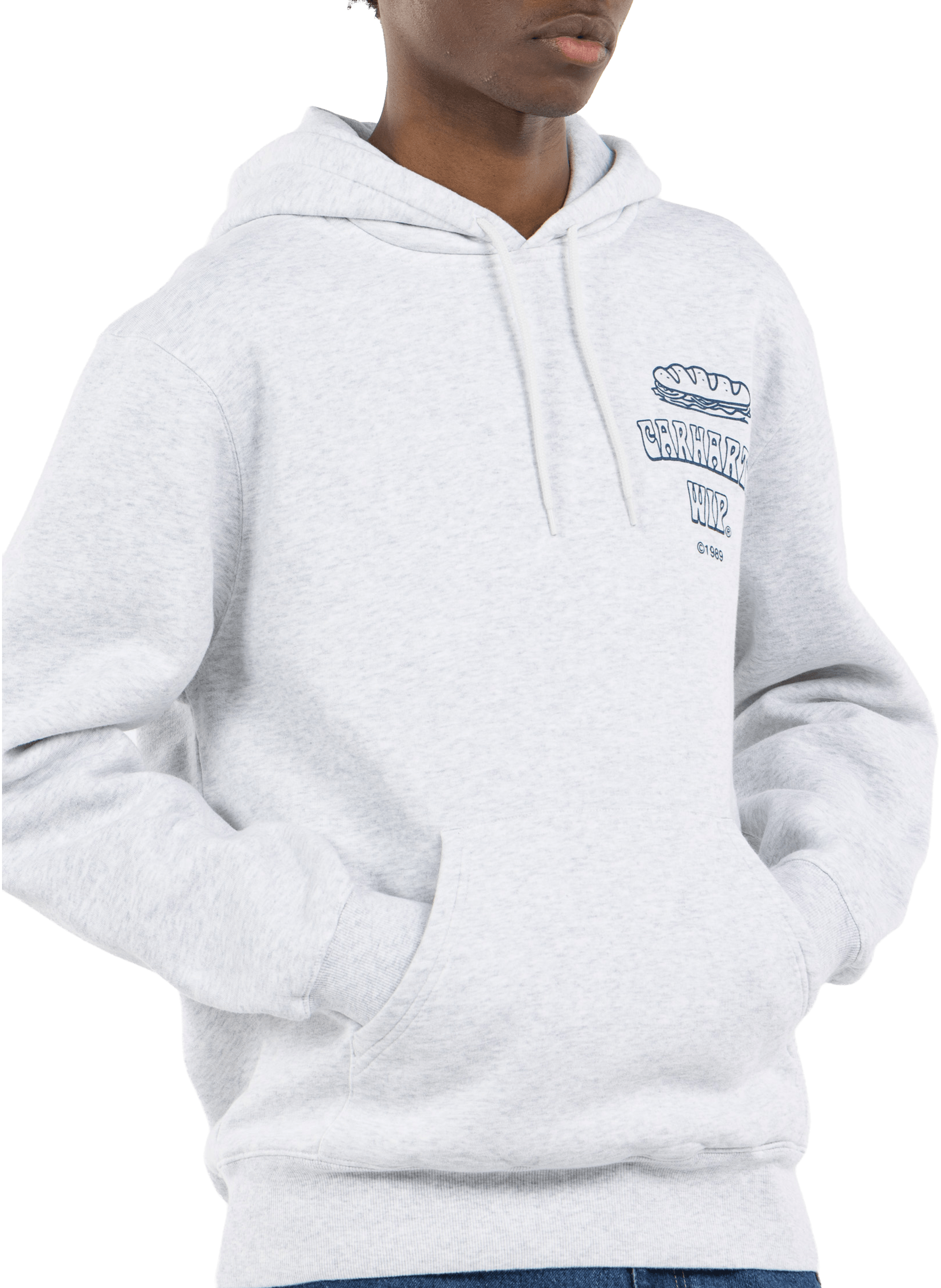 Printed cotton hoodie CARHARTT WIP Grey