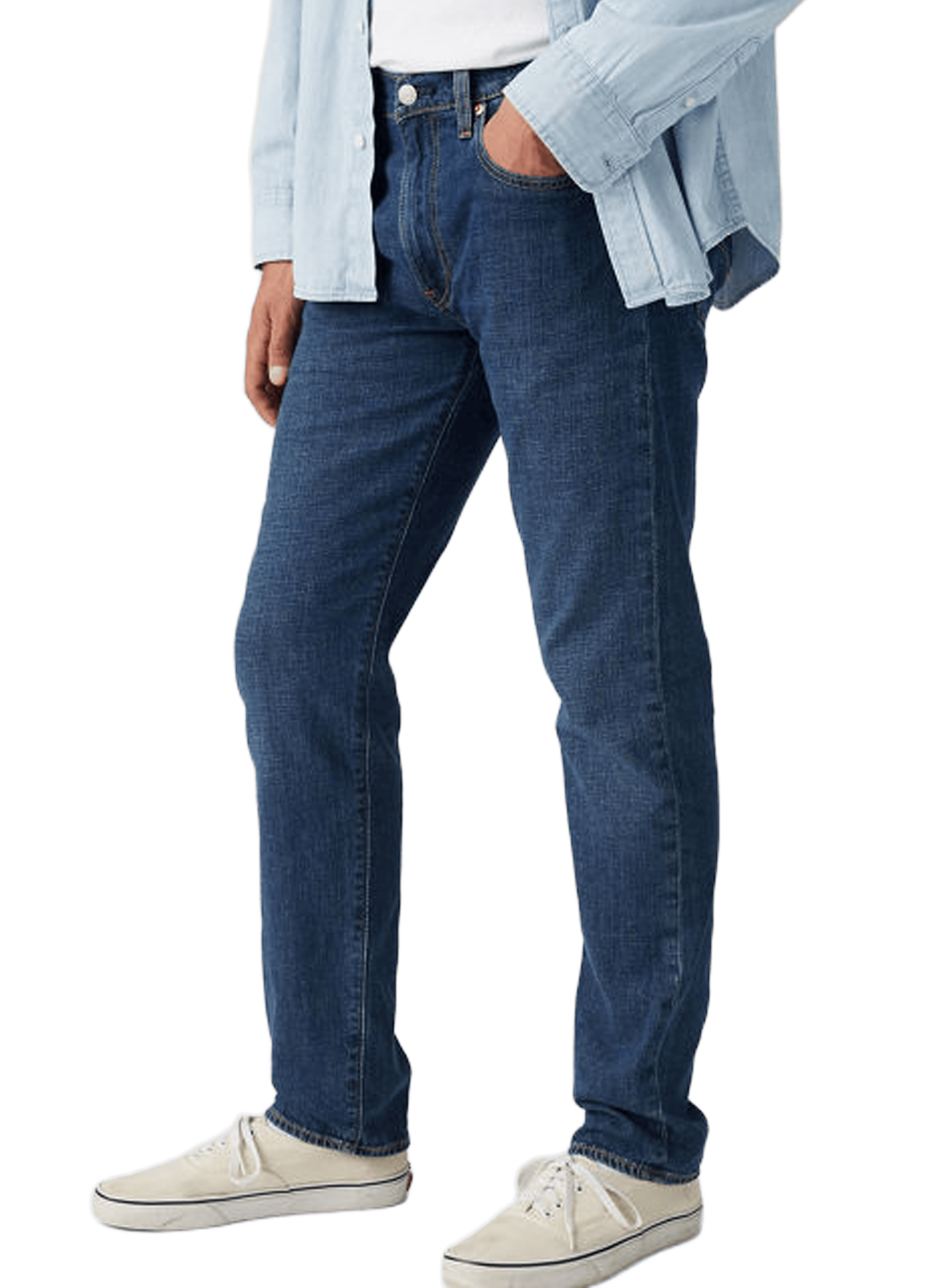 502 slim jeans in cotton and linen blend LEVI'S Blue