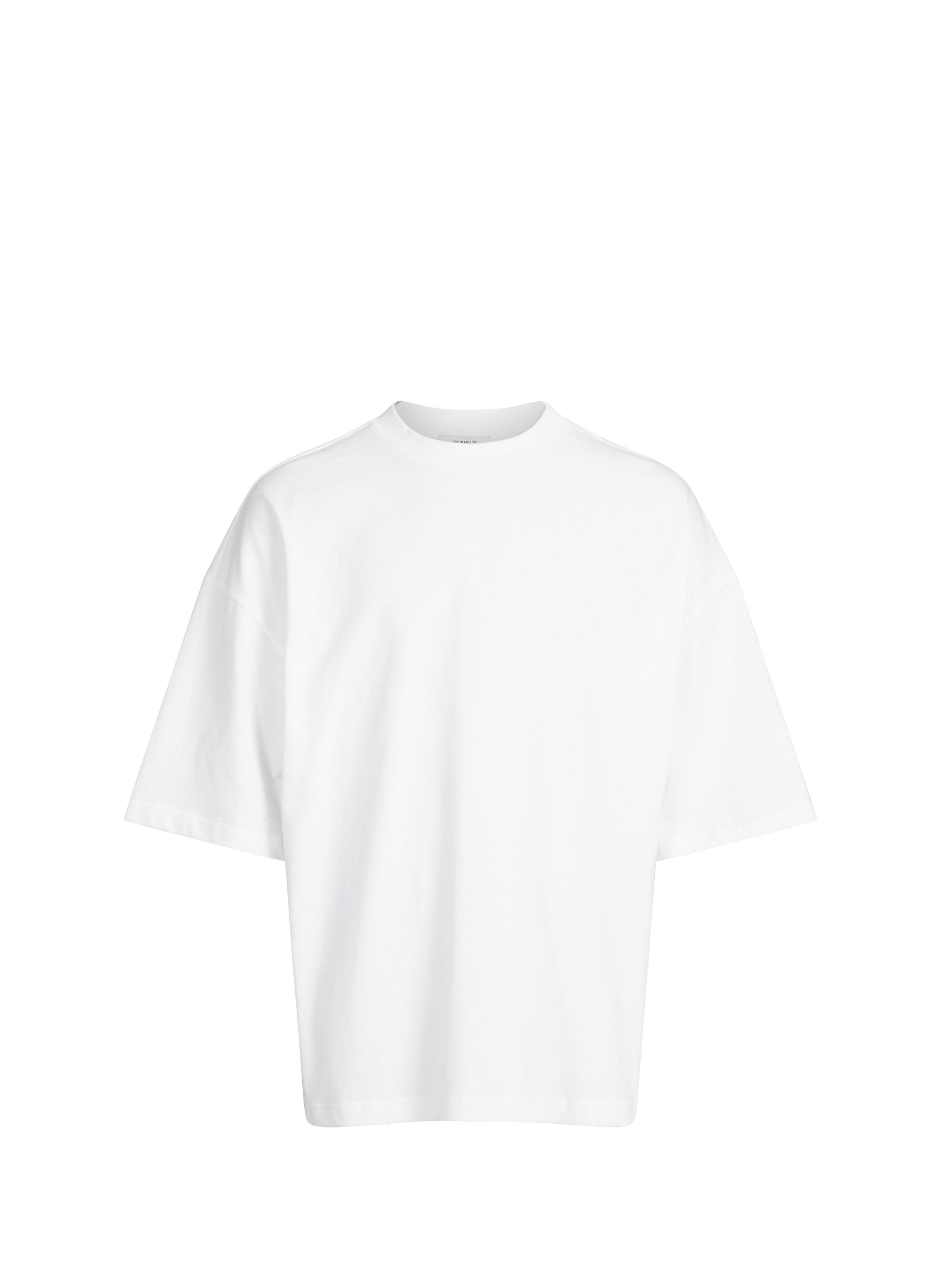 Solid color oversized cotton T-shirt ENTIRE STUDIOS White