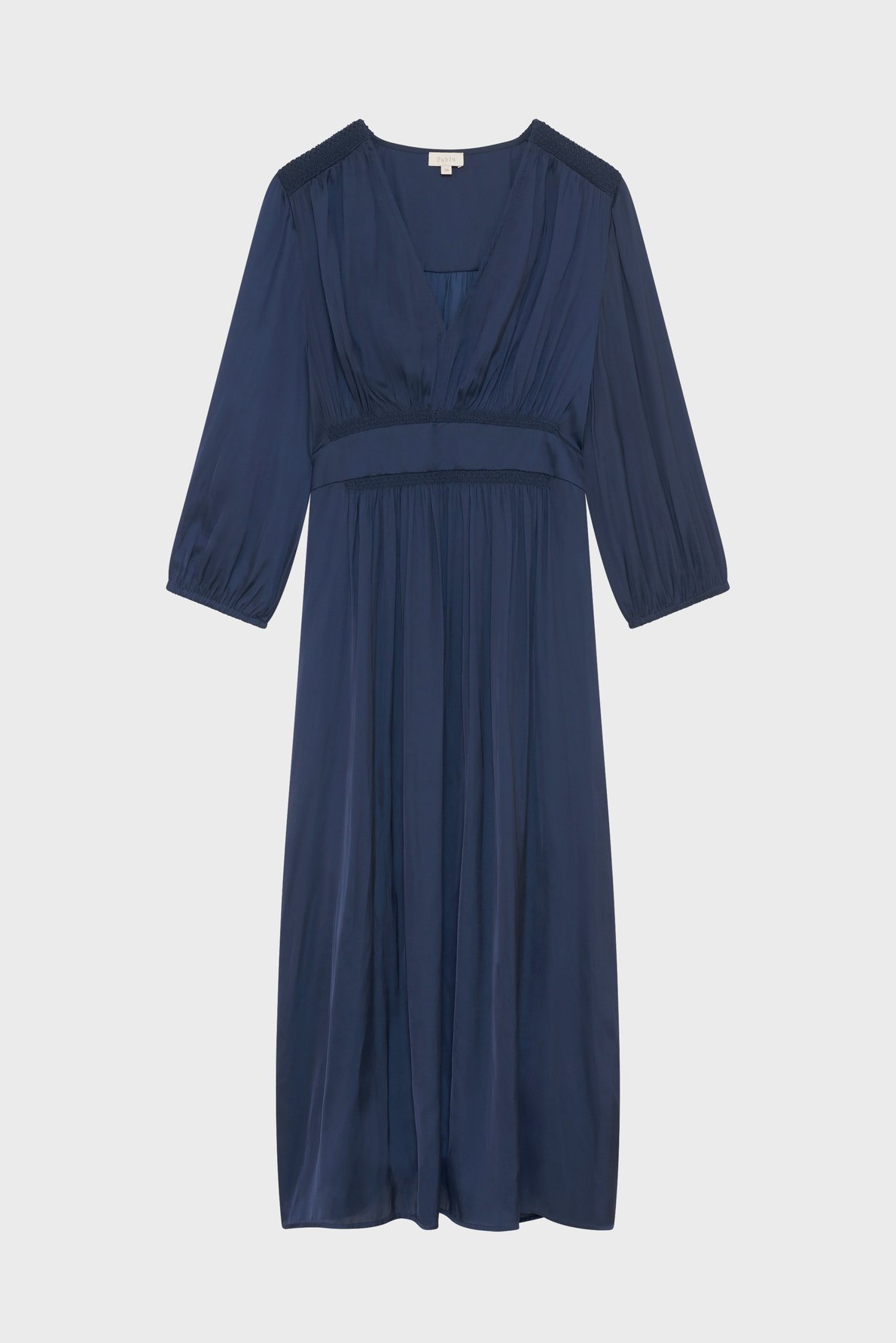 Robe en satin au décolleté croisé - aliaa PABLO Bleu