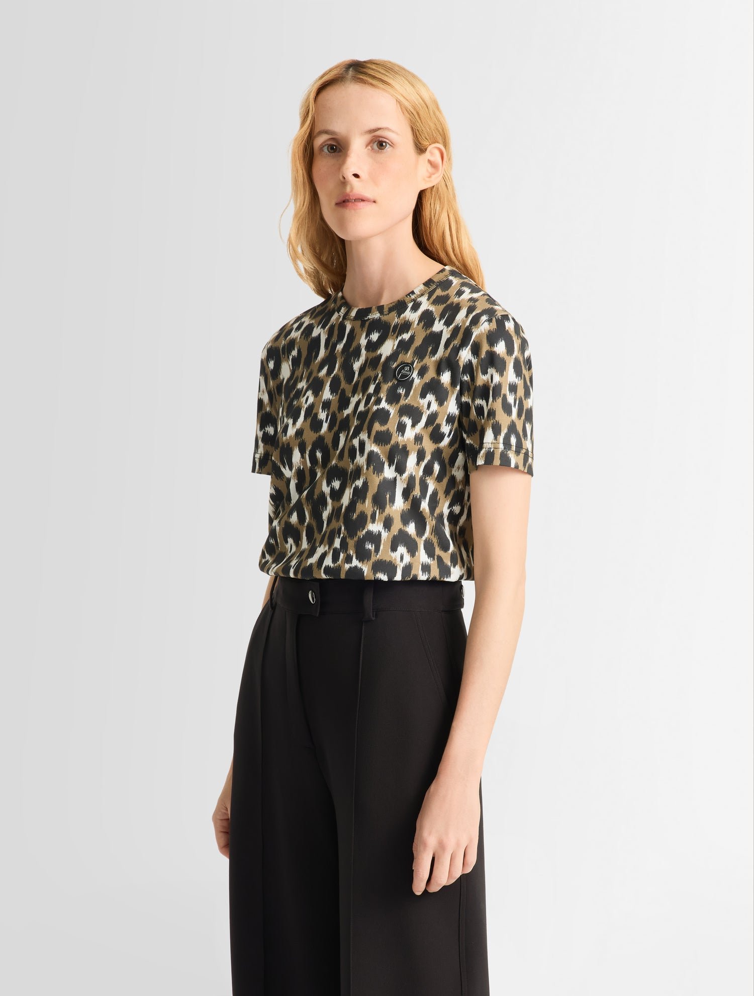 T-shirt manches courtes talixe leo col rond coupe regular FUSALP Beige