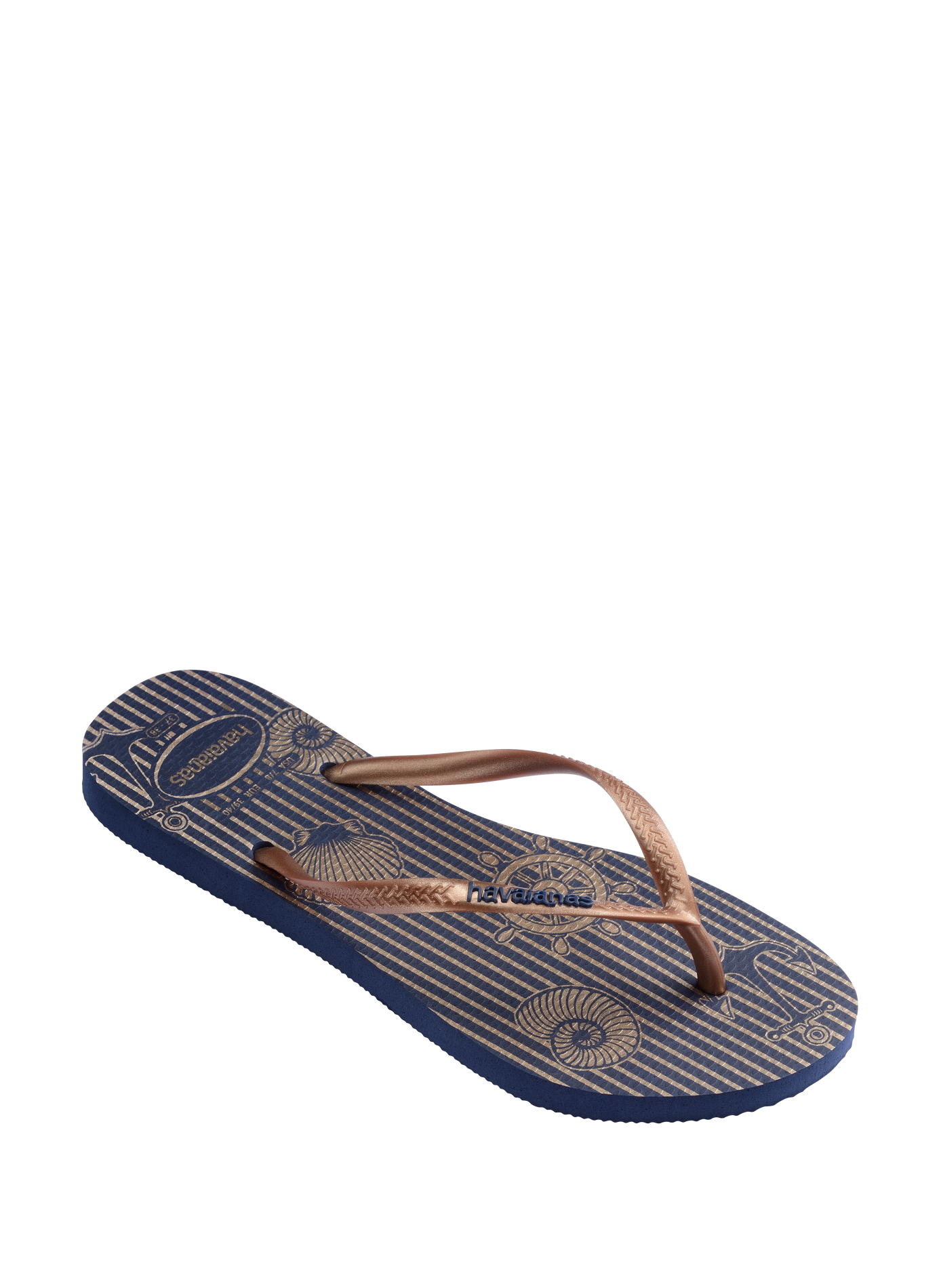 Tongs slim nautical HAVAIANAS Bleu