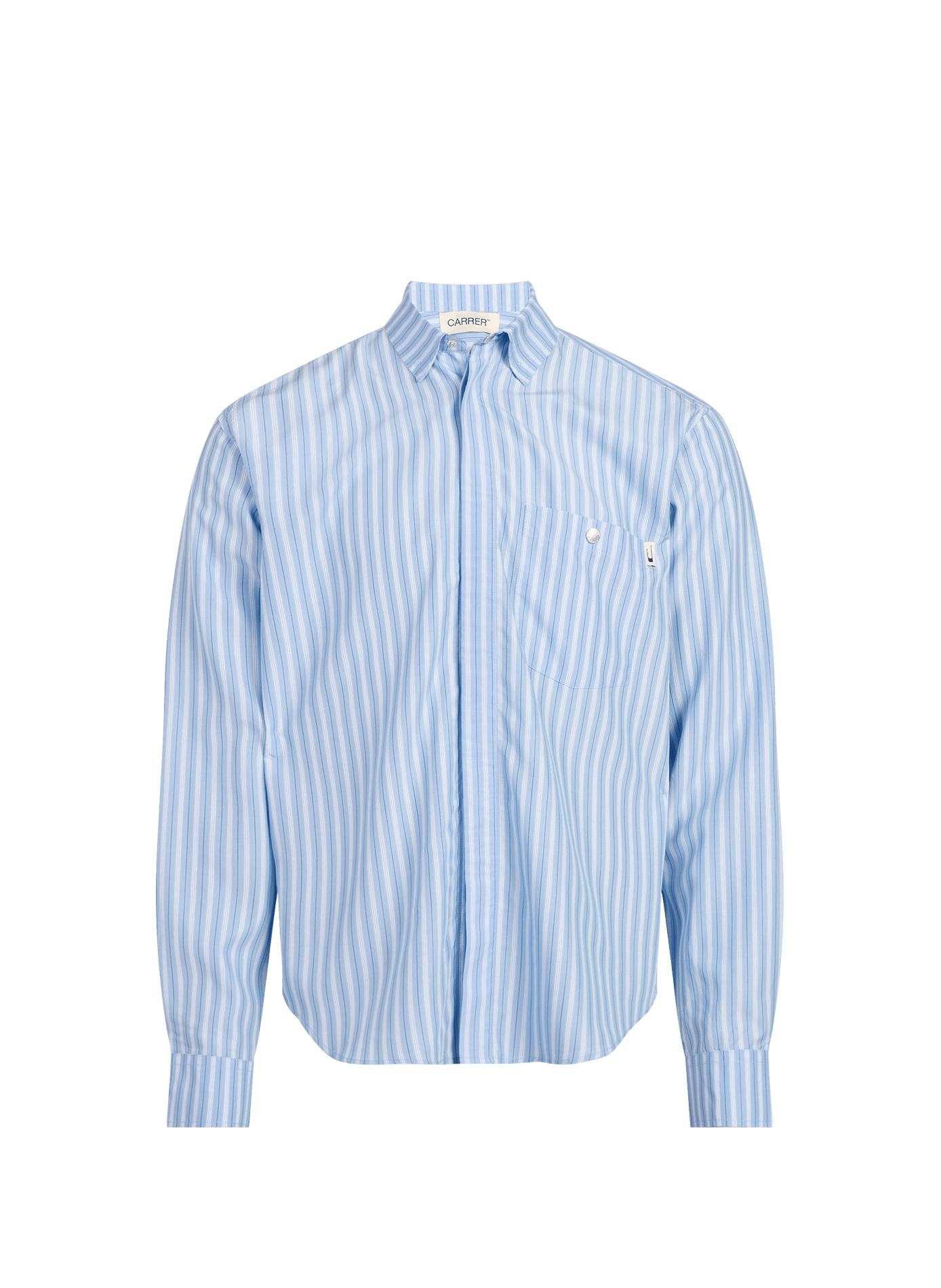 Chemise manches longues Easo à rayures CARRER Bleu