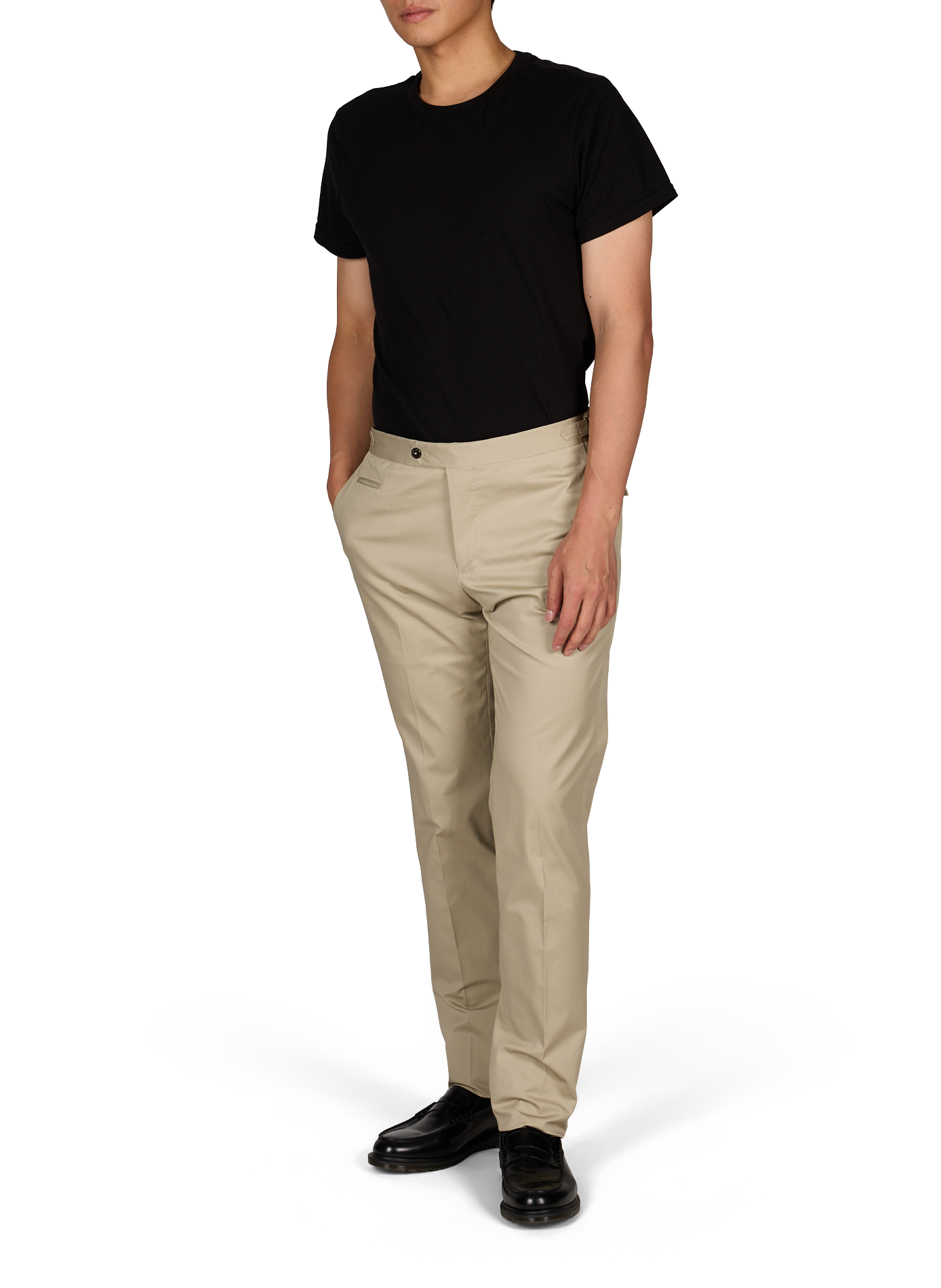 Slim pleated pants in mixed cotton PT01 Beige