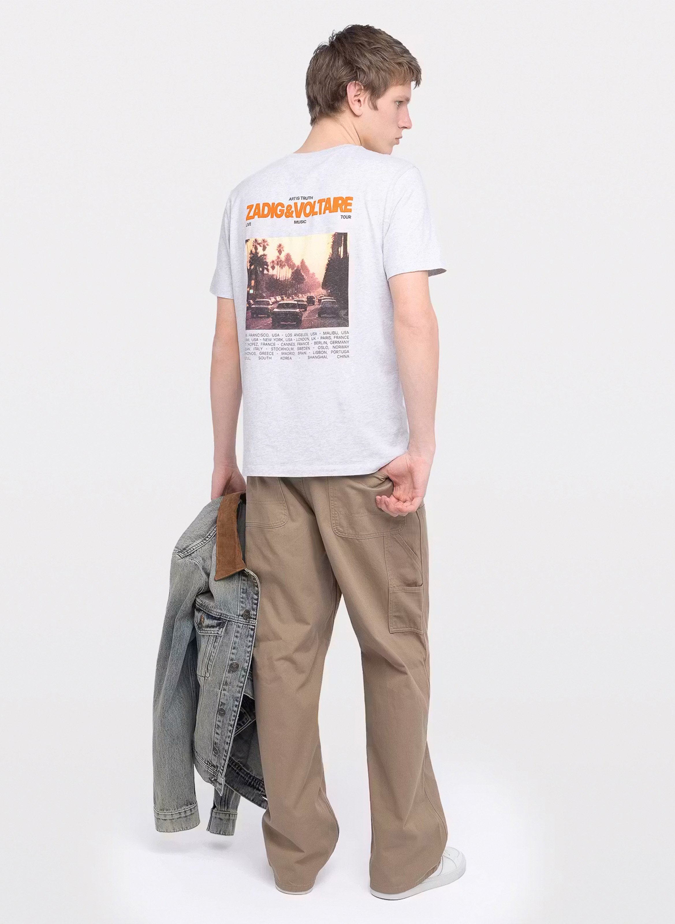 Pantalon large en coton pery ZADIG&VOLTAIRE Beige