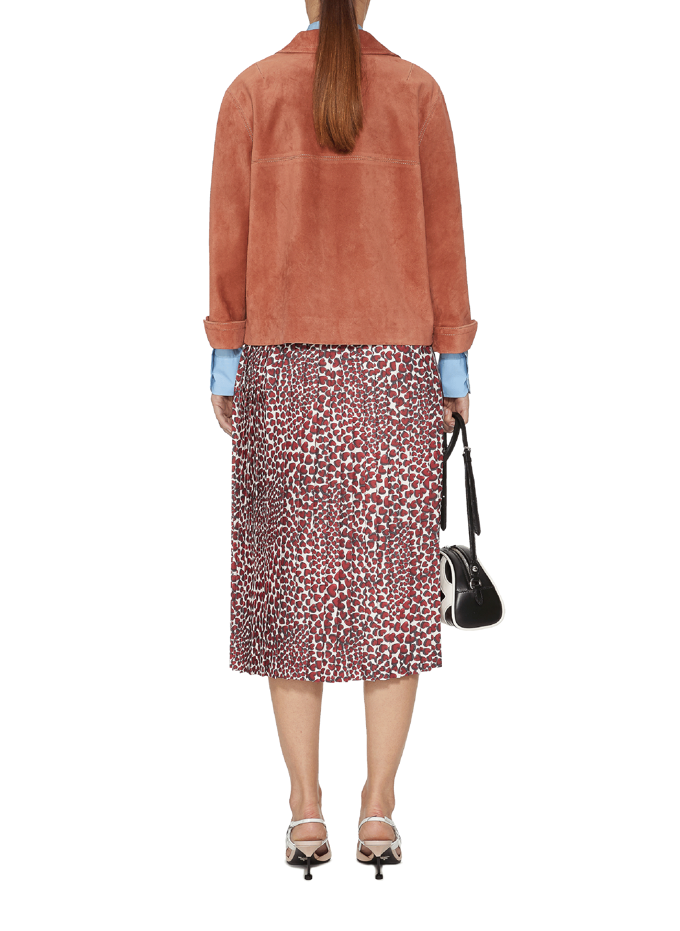 Suède jas PRADA Oranje