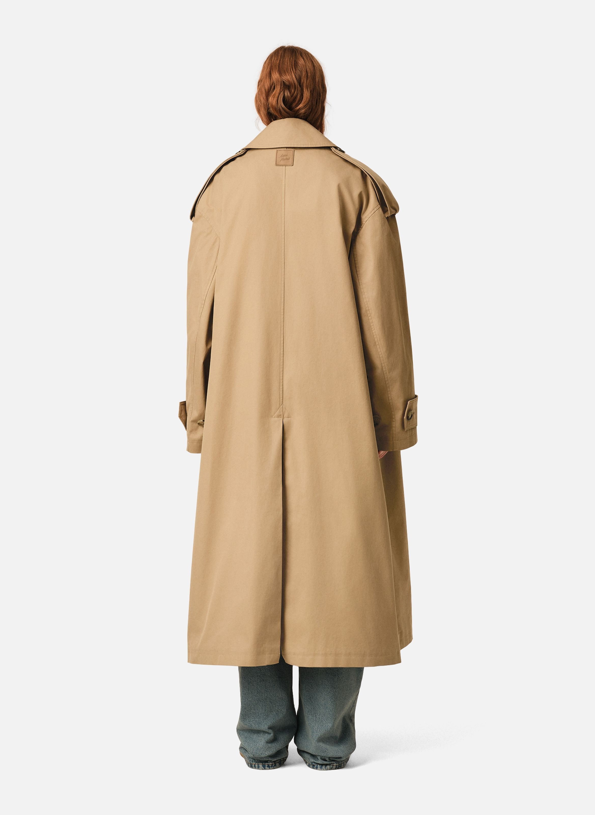 Trench coat unisexe en coton AMI PARIS Beige