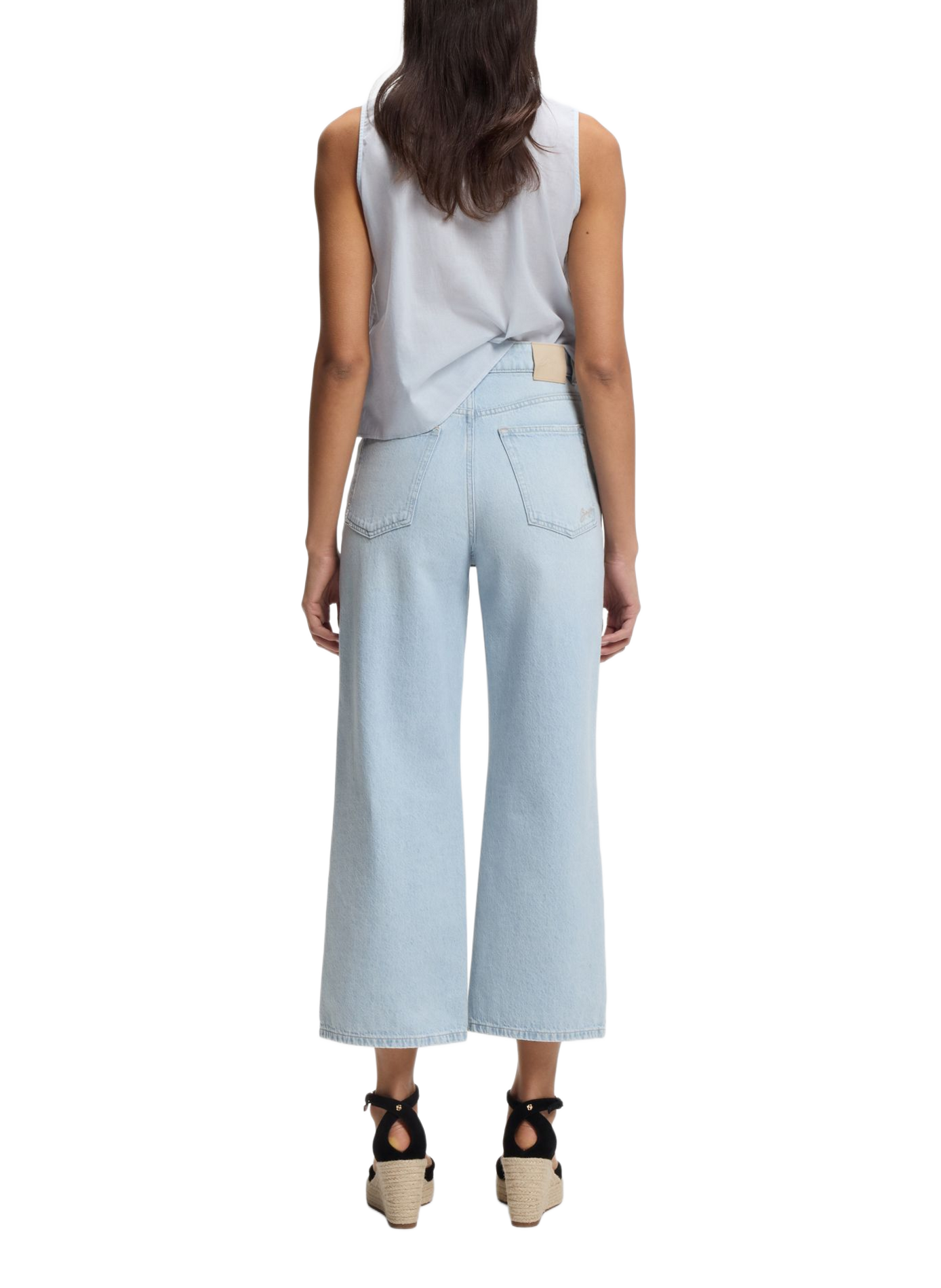 Jean Marlene raccourci en coton BOSS Bleu