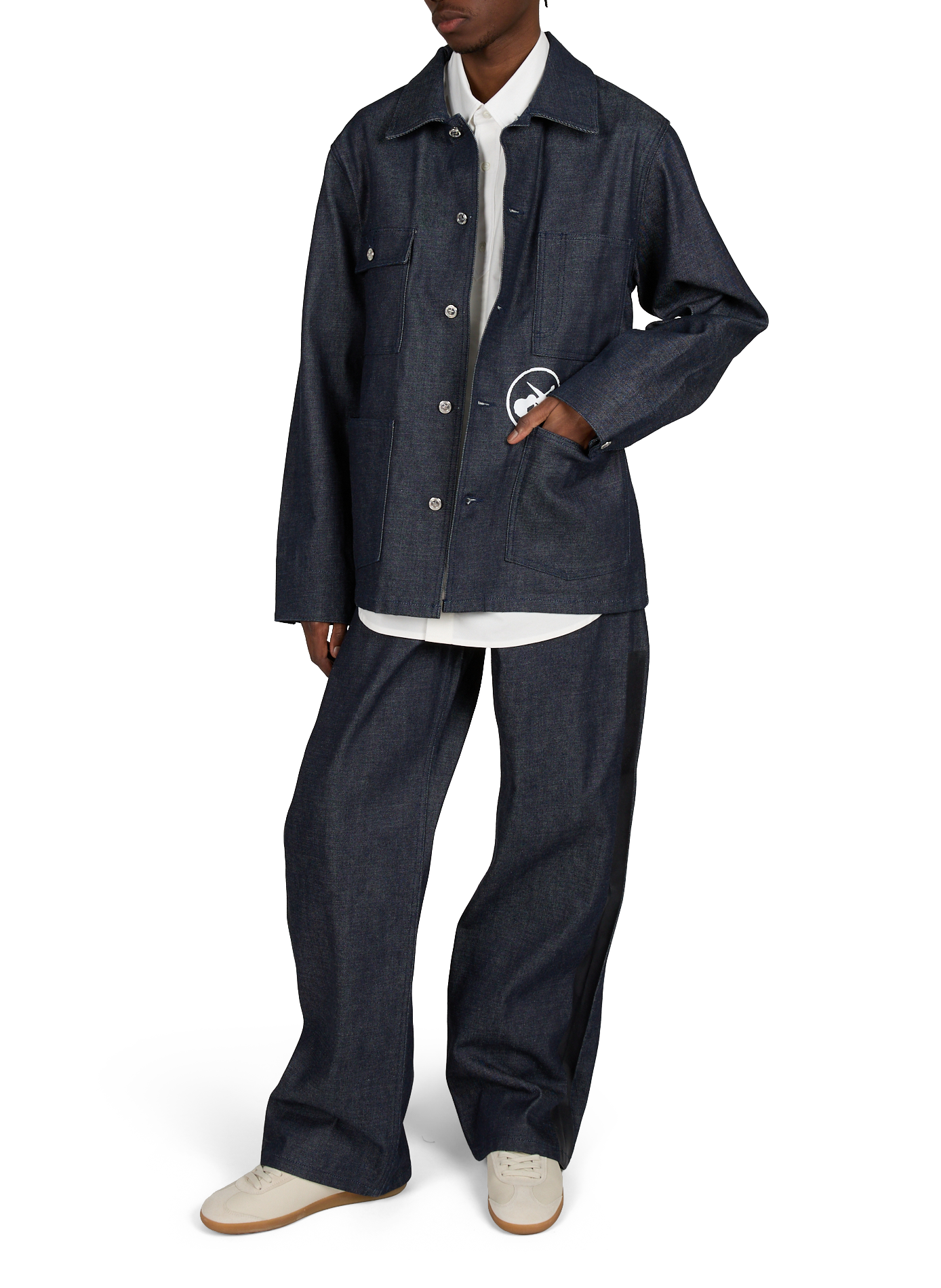Straight denim jacket in cotton A.P.C. Blue