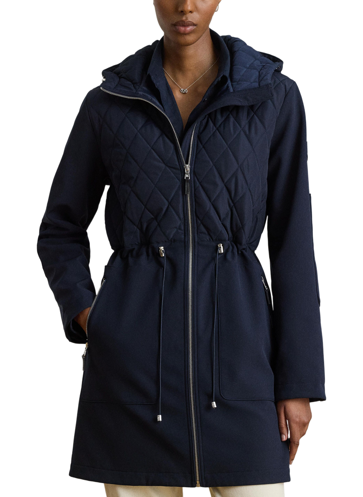 Quilted Hooded Parka LAUREN Blue