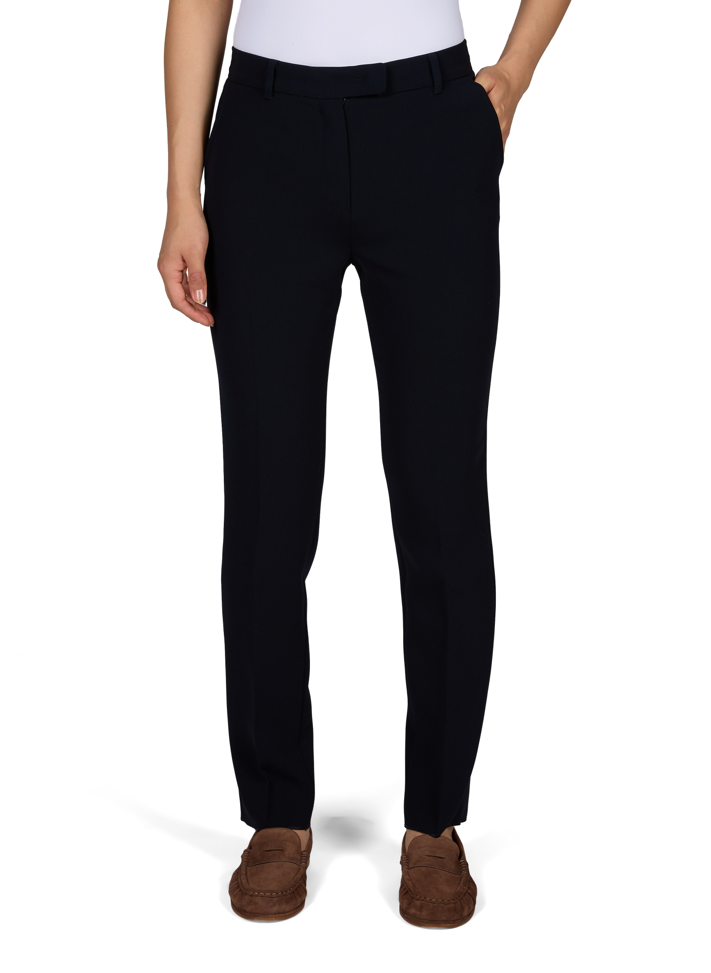 Straight trousers MAX MARA STUDIO Blue