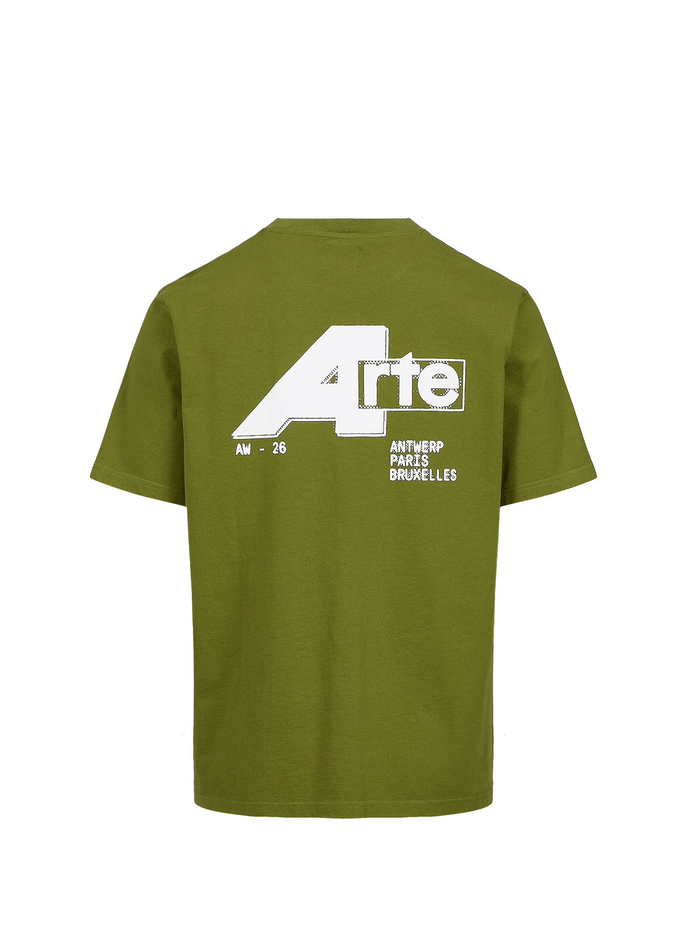 Tee-shirt oversized round neck in printed cotton ARTE ANTWERP Green