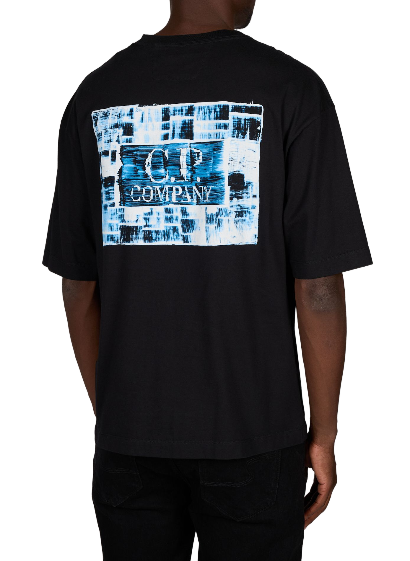 T-Shirt mit Logo aus Baumwolle CP COMPANY Schwarz