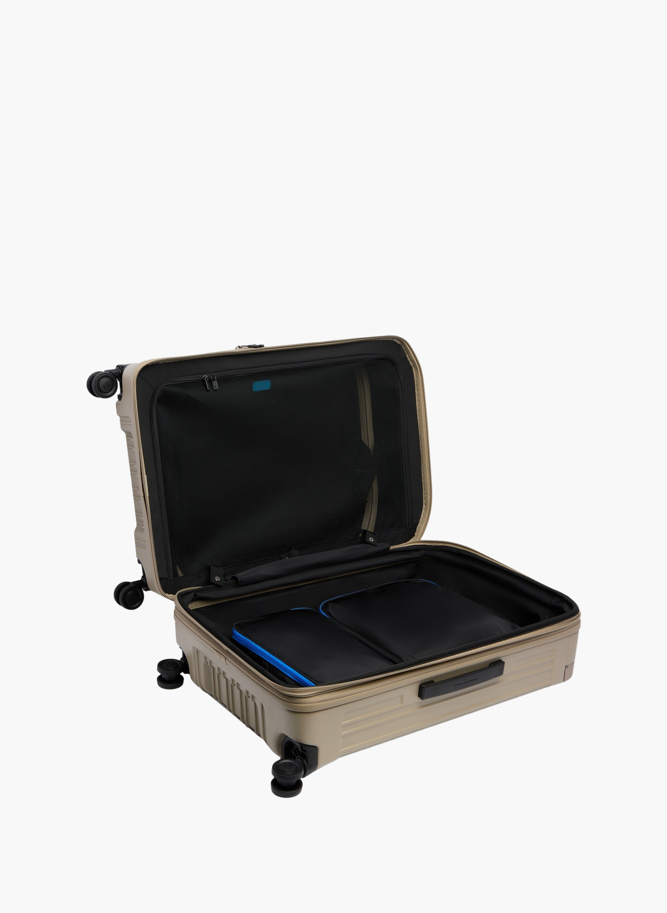 Valise taille moyenne à 4 roues expansible PIQUADRO Beige