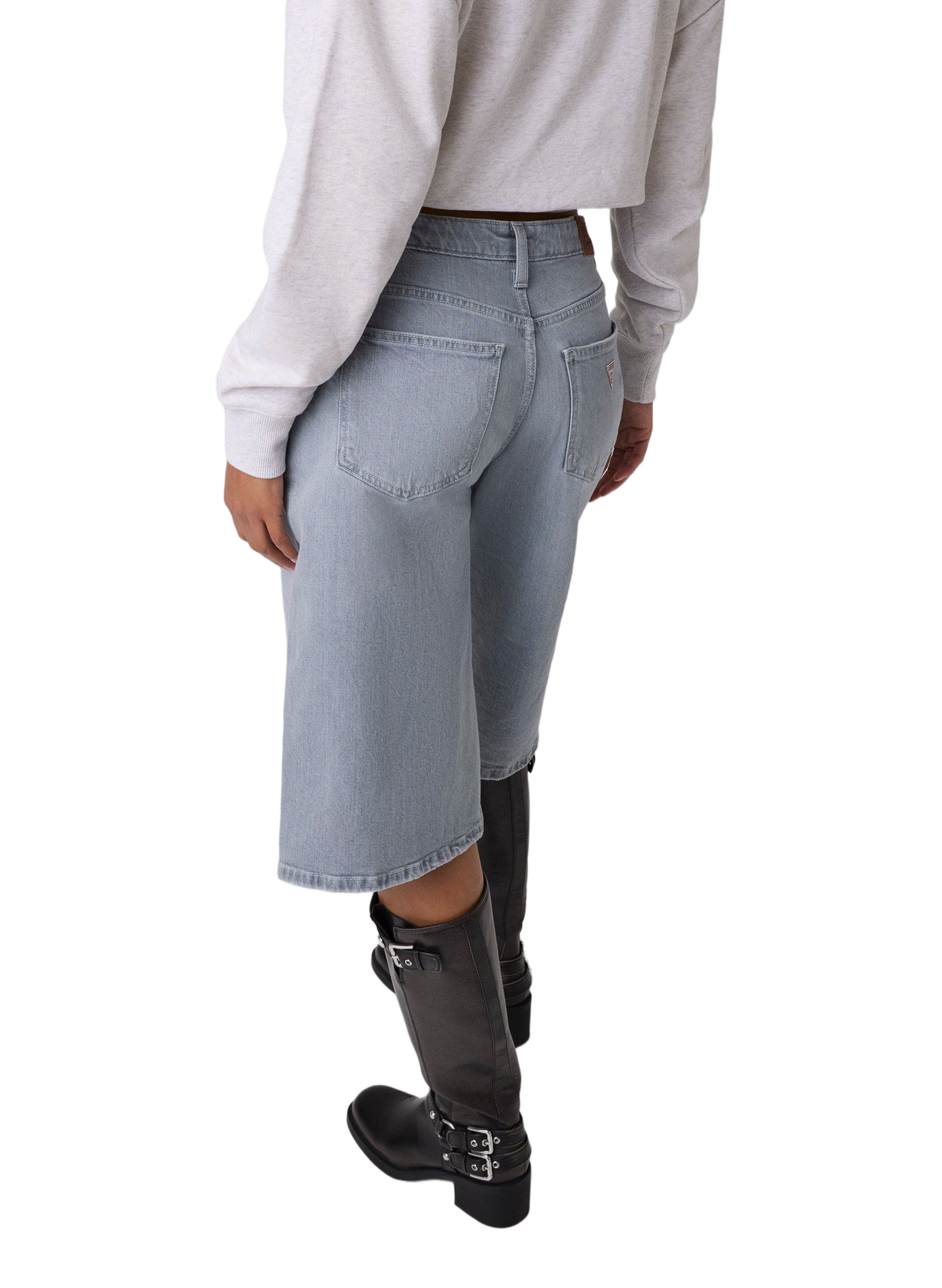 Long shorts in cotton-blend denim GUESS Blue