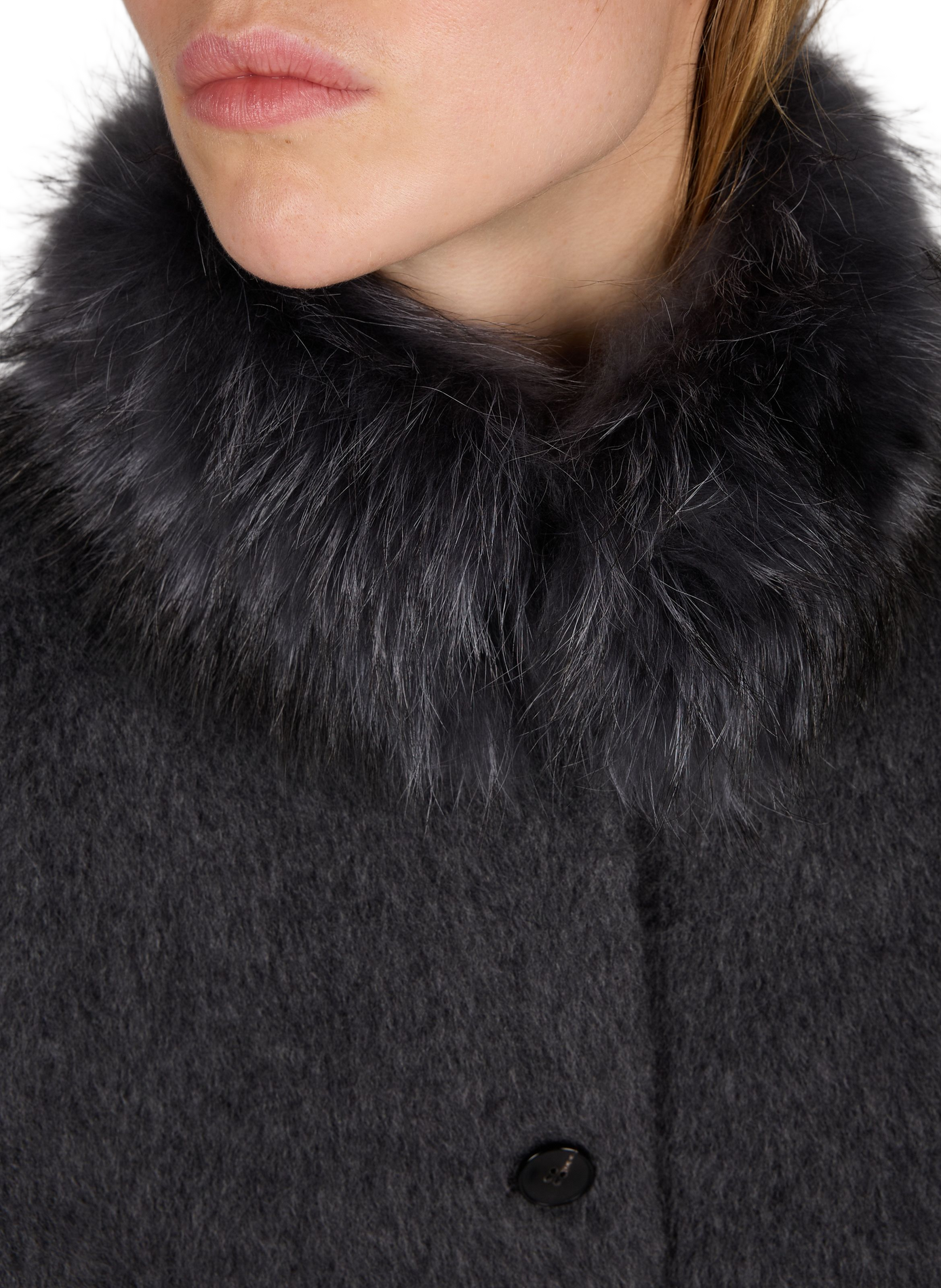 Cléo long coat in wool and alpaca VIKTORIA CHAN Grey