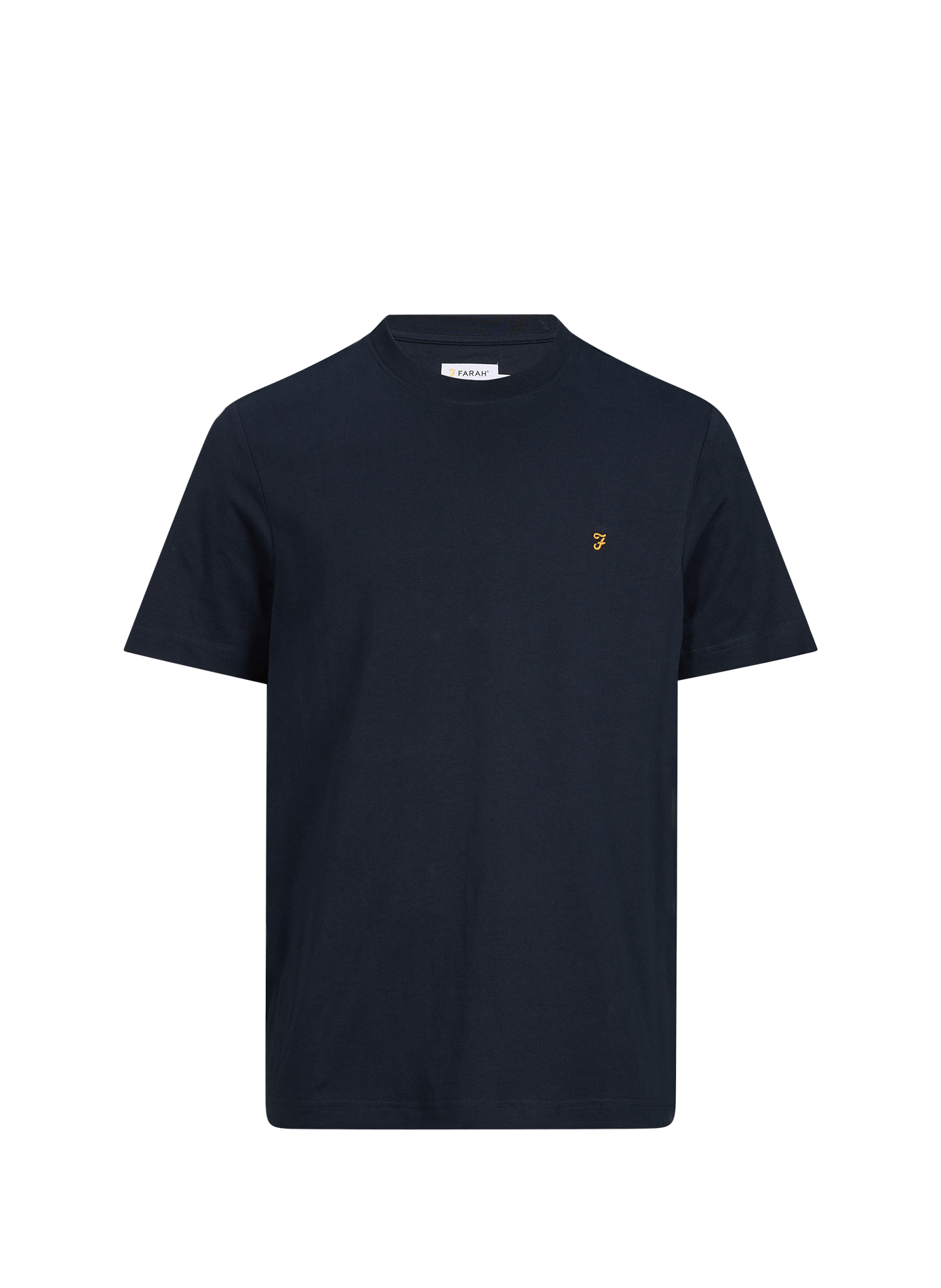 T-shirt droit à logo brodé en coton  FARAH Bleu