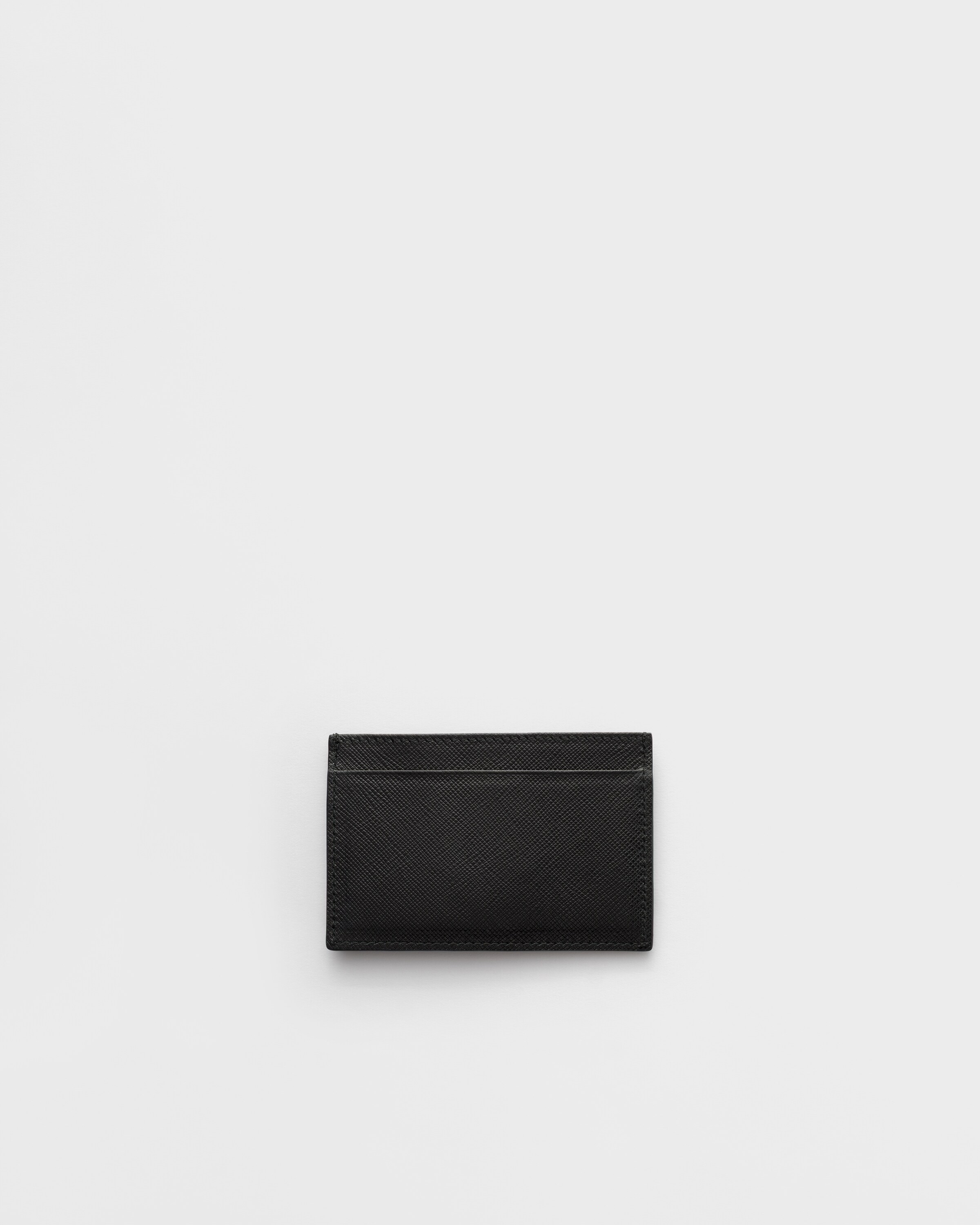 Porte-cartes en cuir saffiano PRADA Noir
