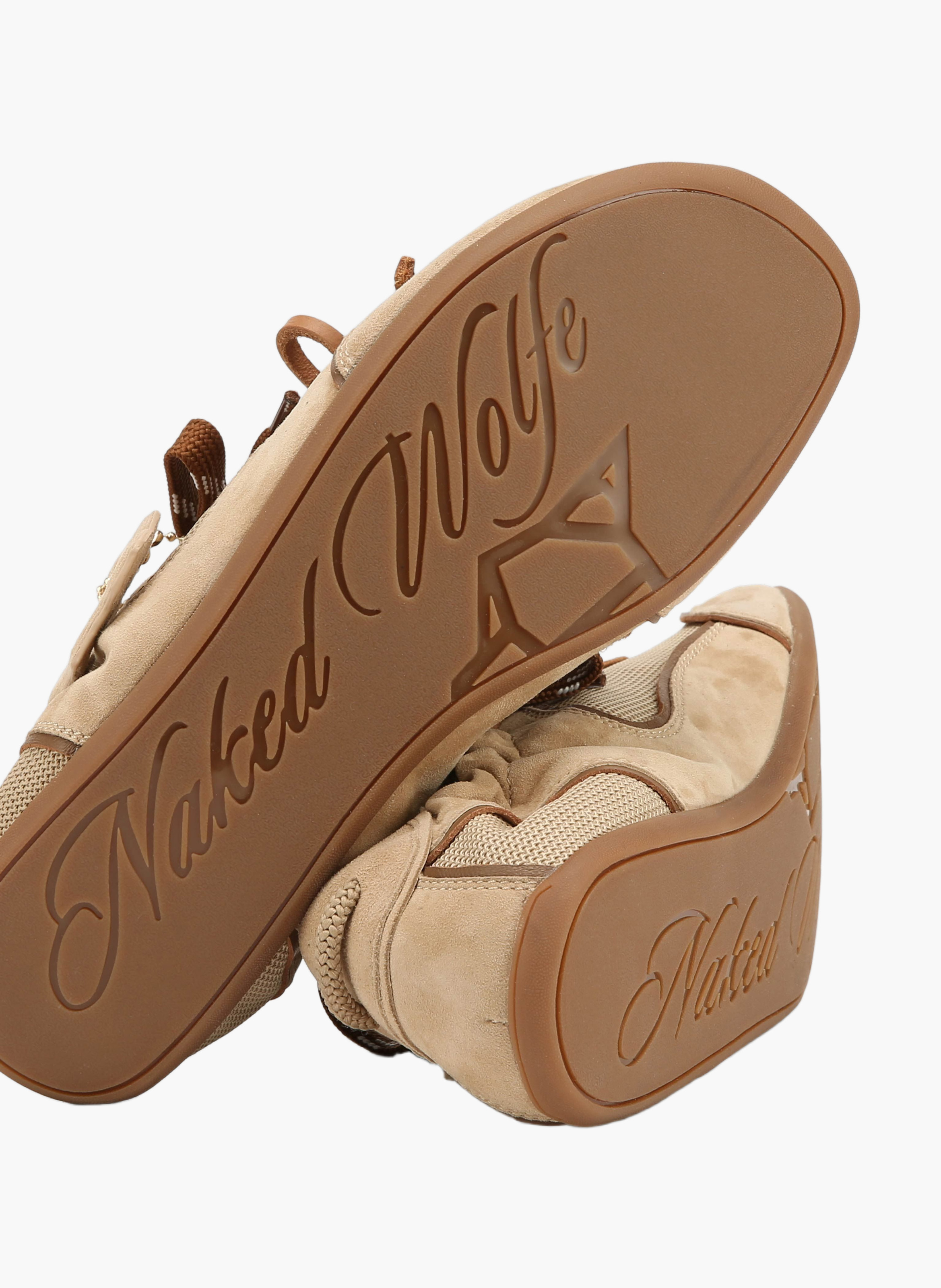 Soul-sneakers van suède NAKED WOLFE Beige