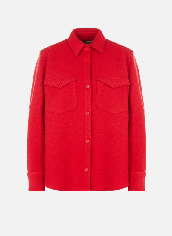 Wool overshirt Red by SAISON 1865 SAISON 1865 Wool overshirt Red