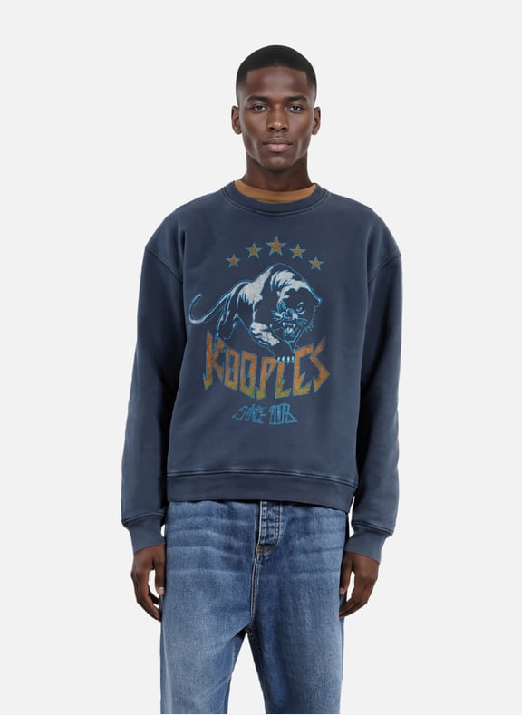 Sweatshirt à sérigraphie Bleu by THE KOOPLES THE KOOPLES Sweatshirt à sérigraphie Bleu