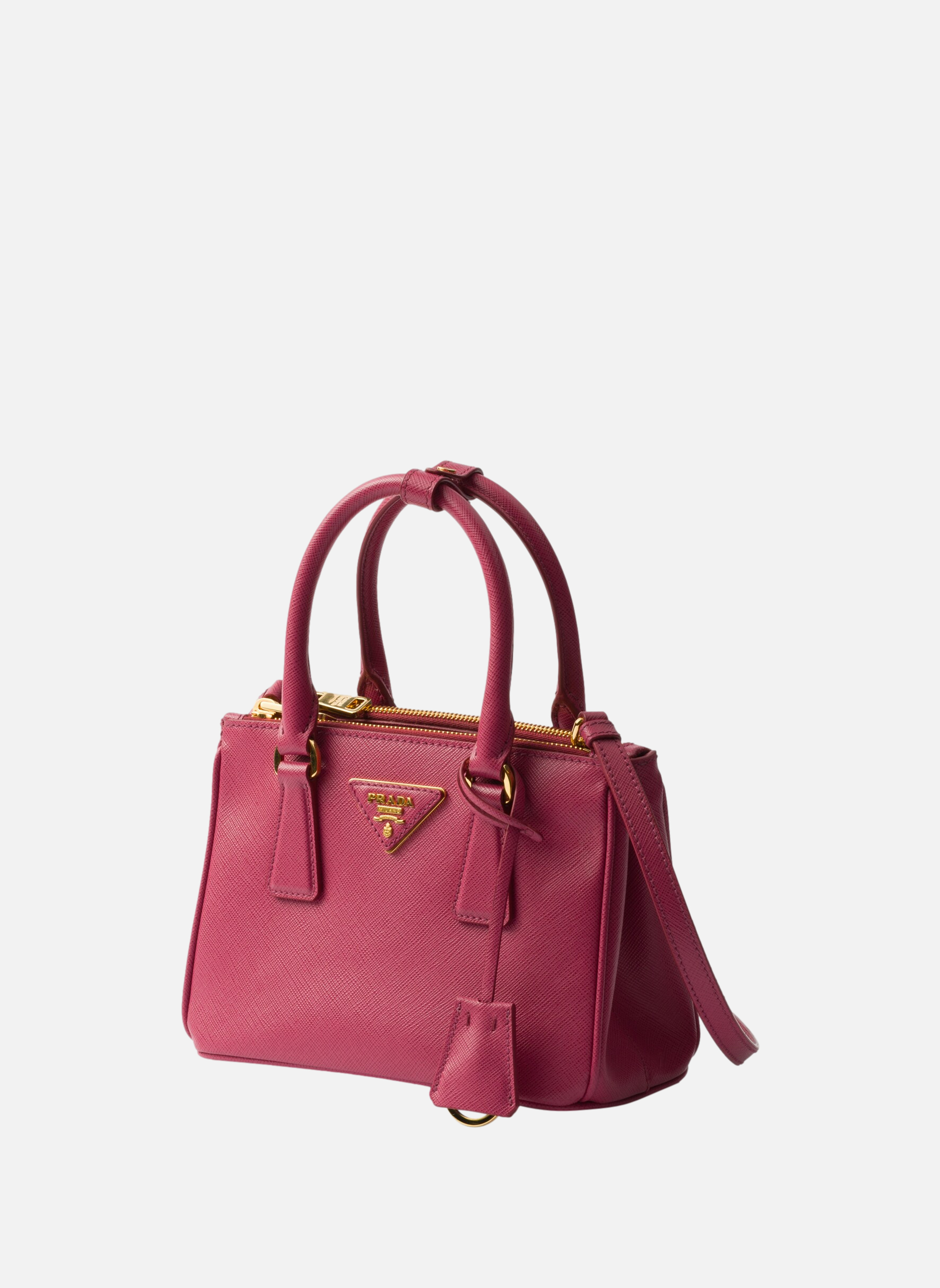 Mini sac prada galleria en cuir saffiano PRADA Rose