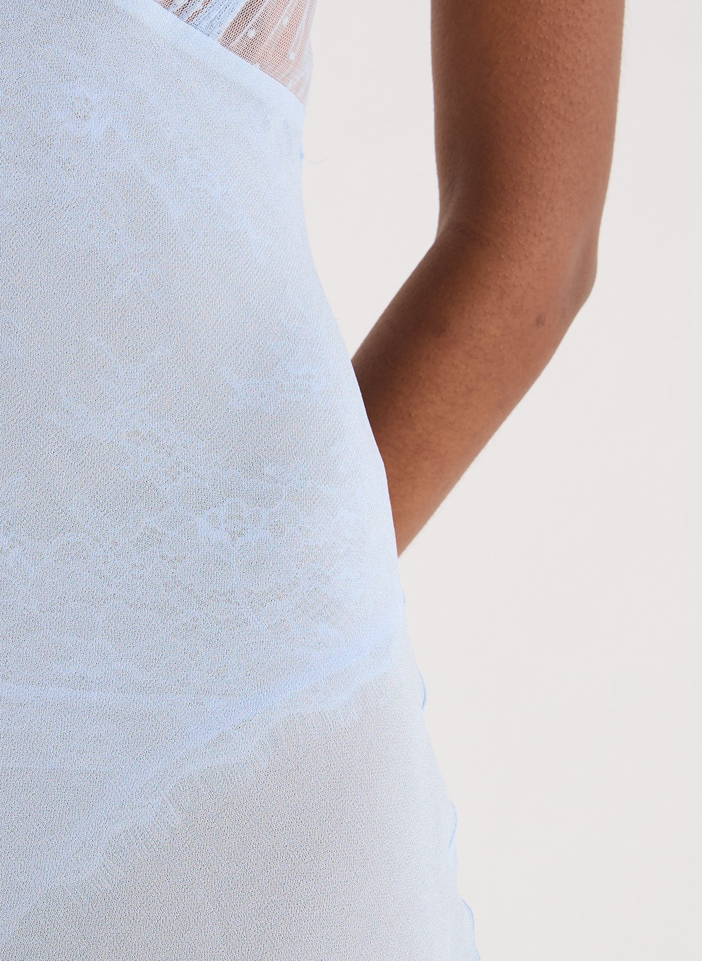 Long dress in two materials SELF PORTRAIT Blue